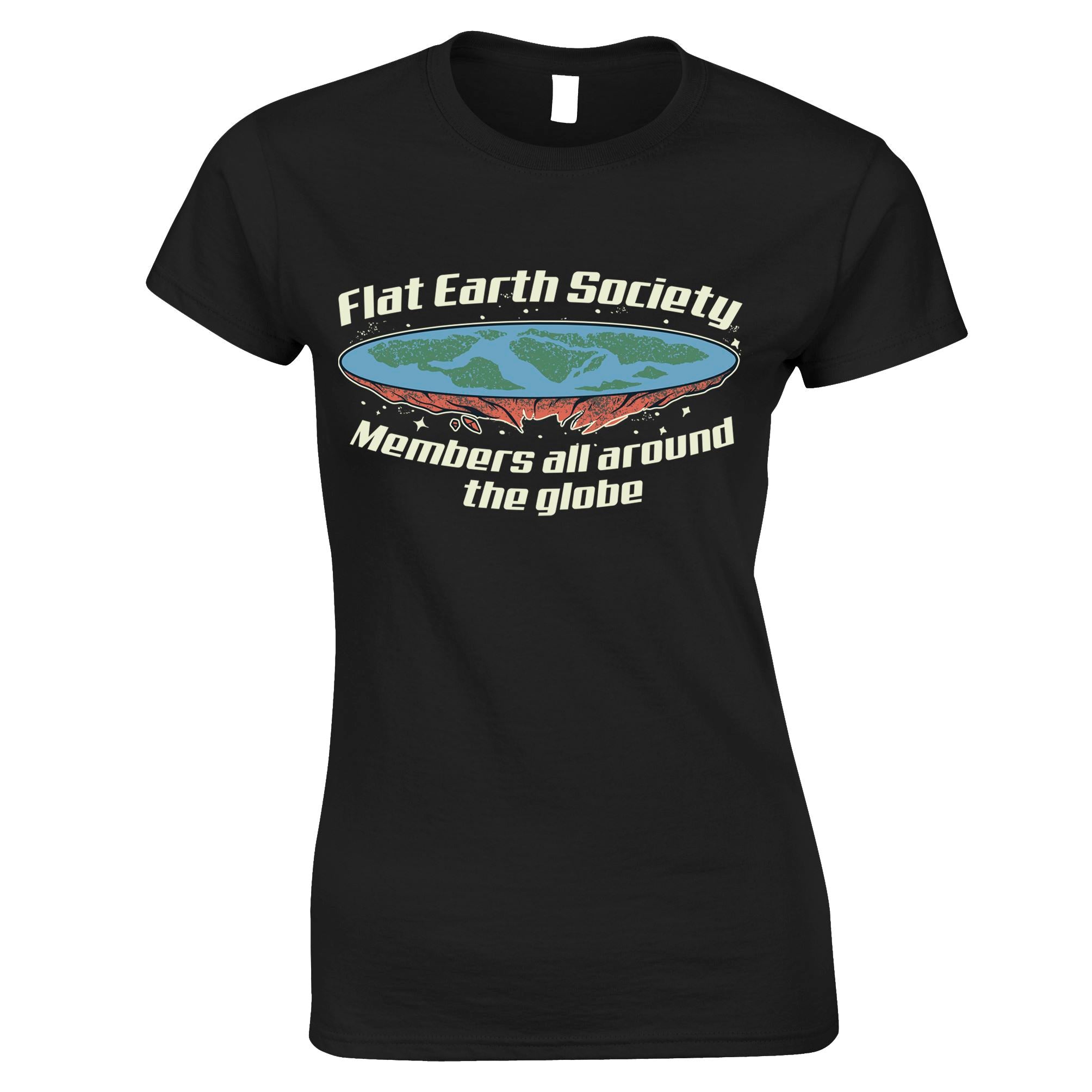 Flat Earth Society Womens T Shirt