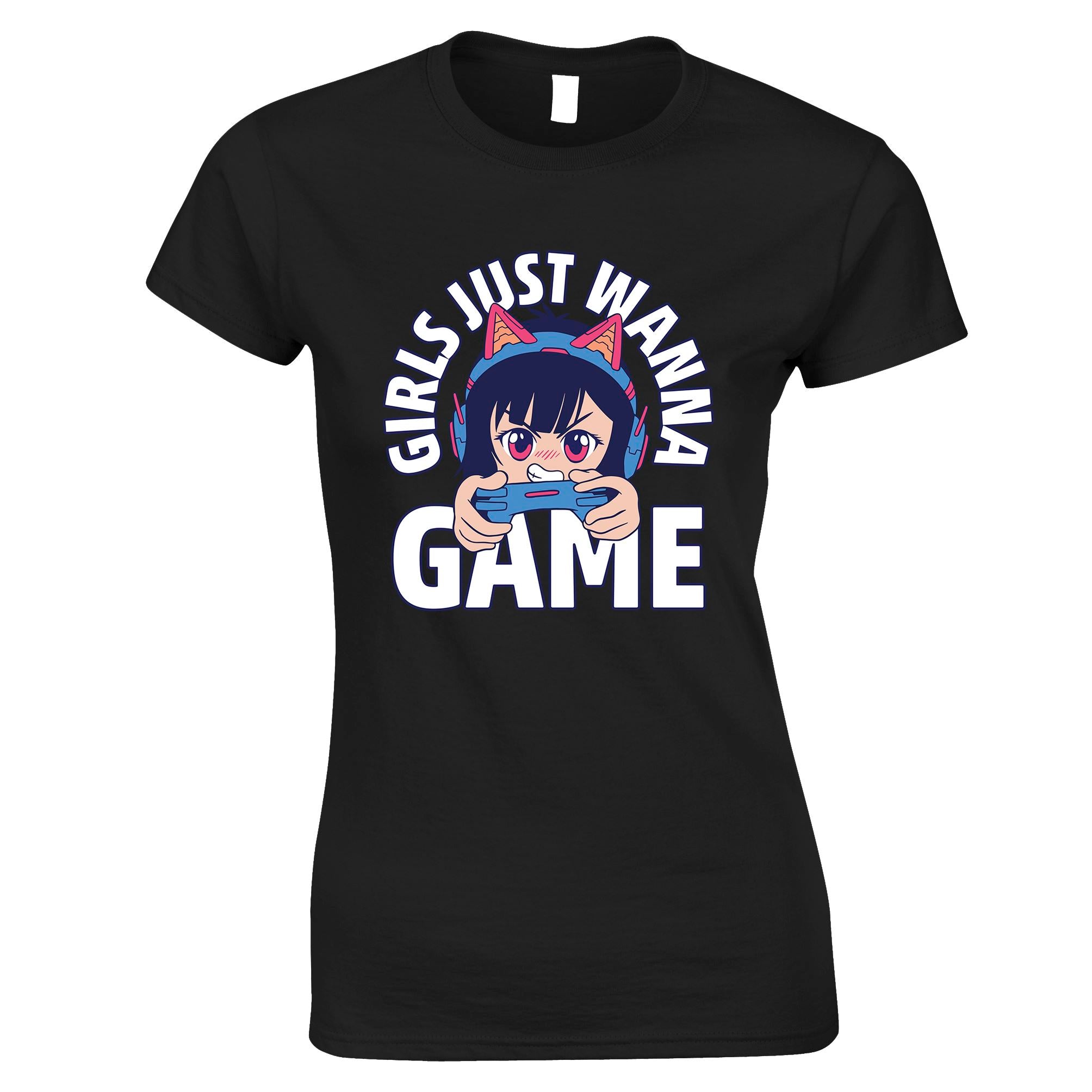 Girls Just Wanna Game Womens T Shirt