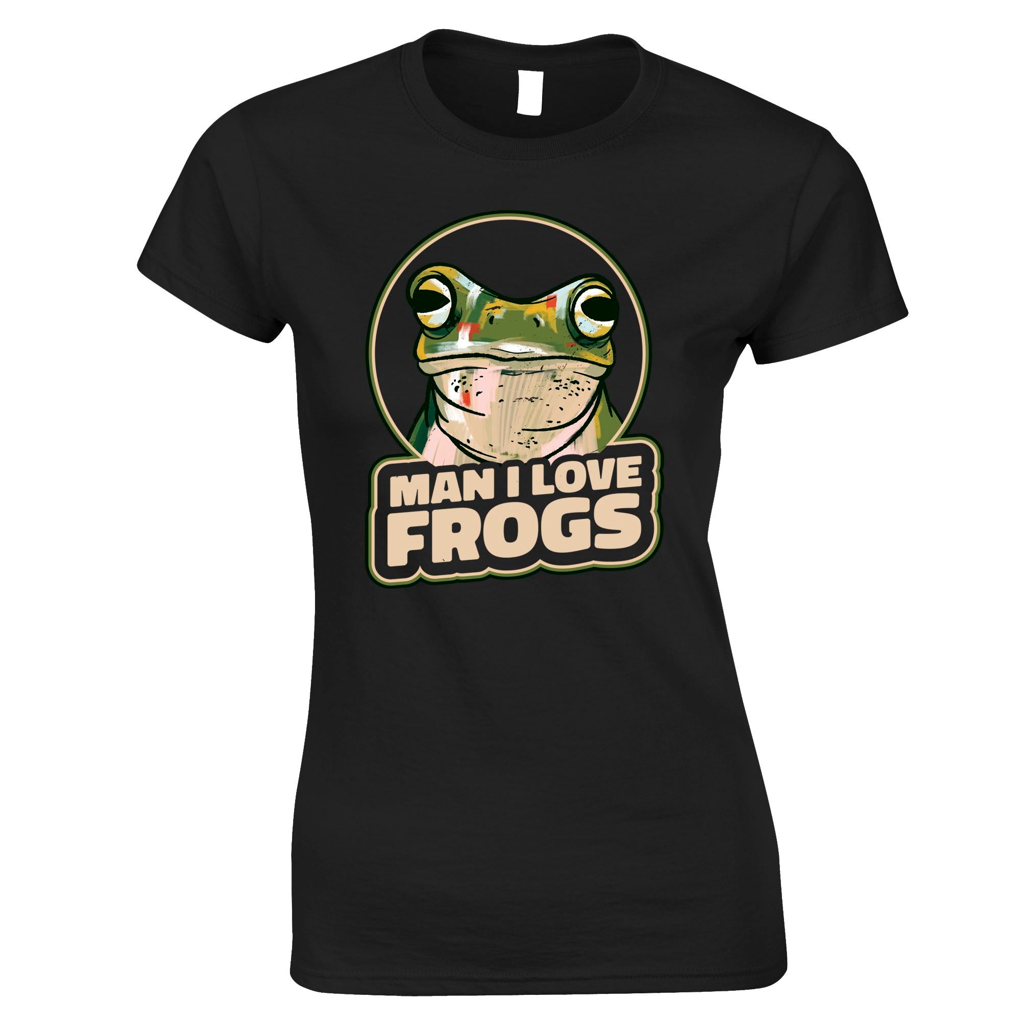 Man I Love Frogs Womens T Shirt