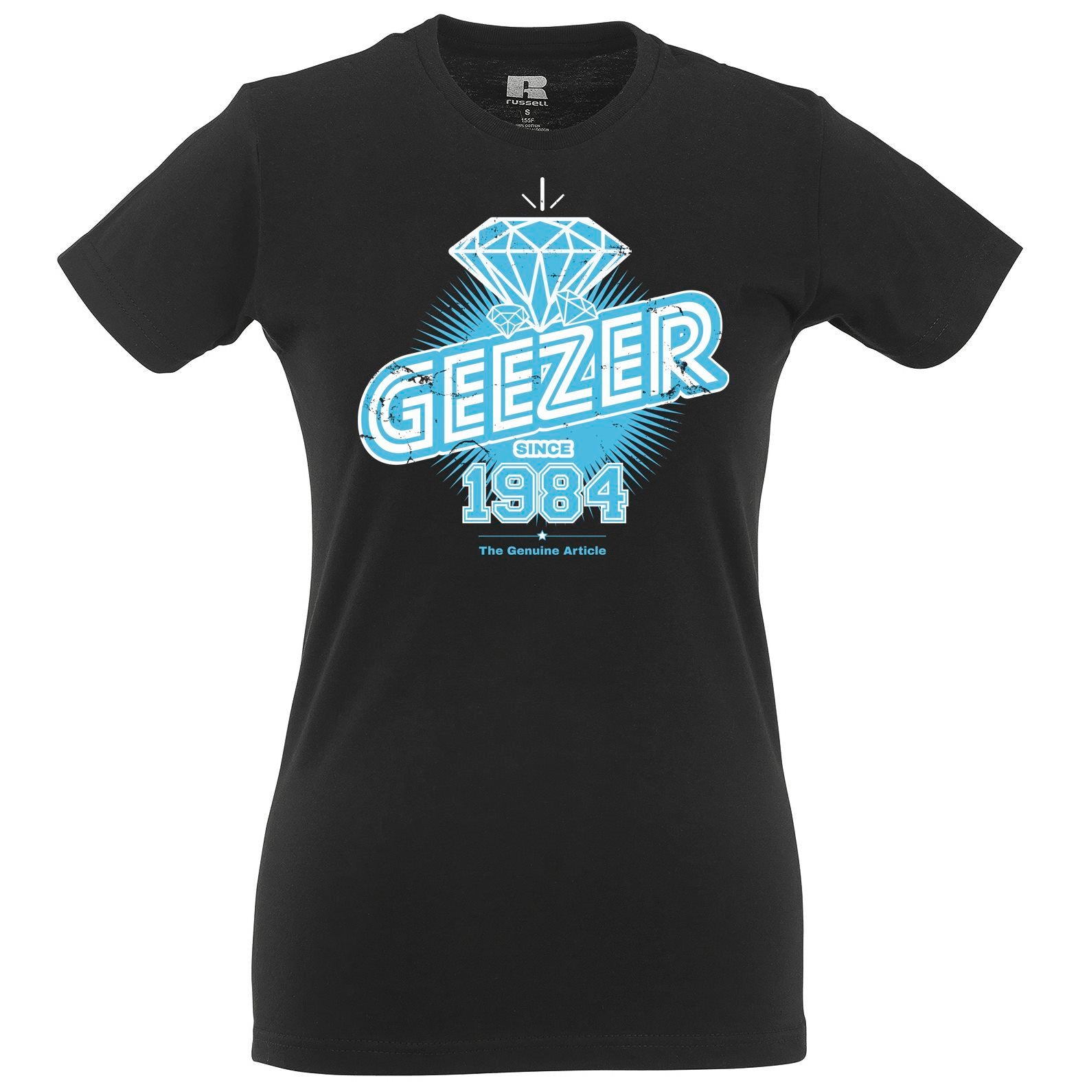 34th Birthday Womens T Shirt Diamond Geezer Since 1984