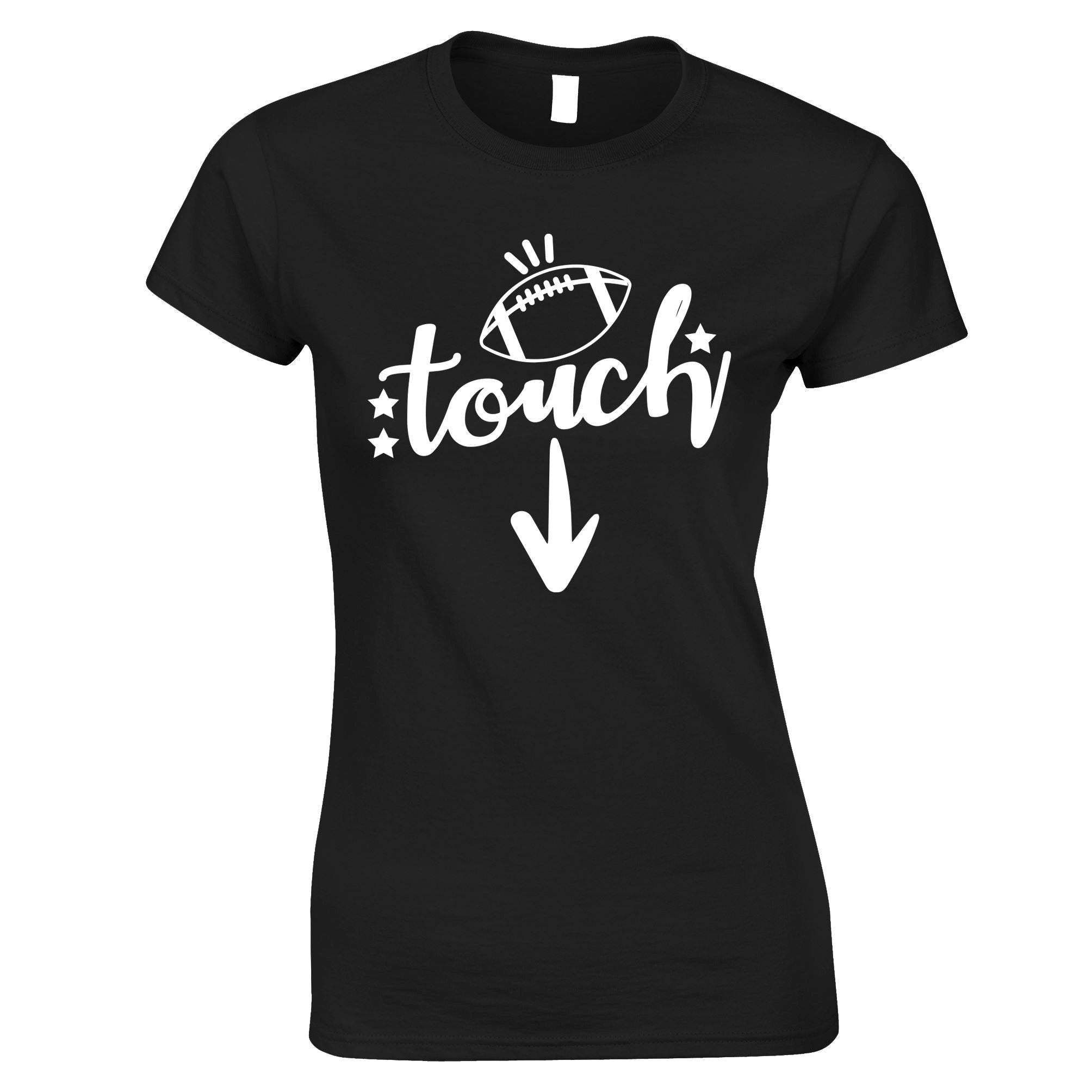 Touch Down Rude American Football Womens T Shirt