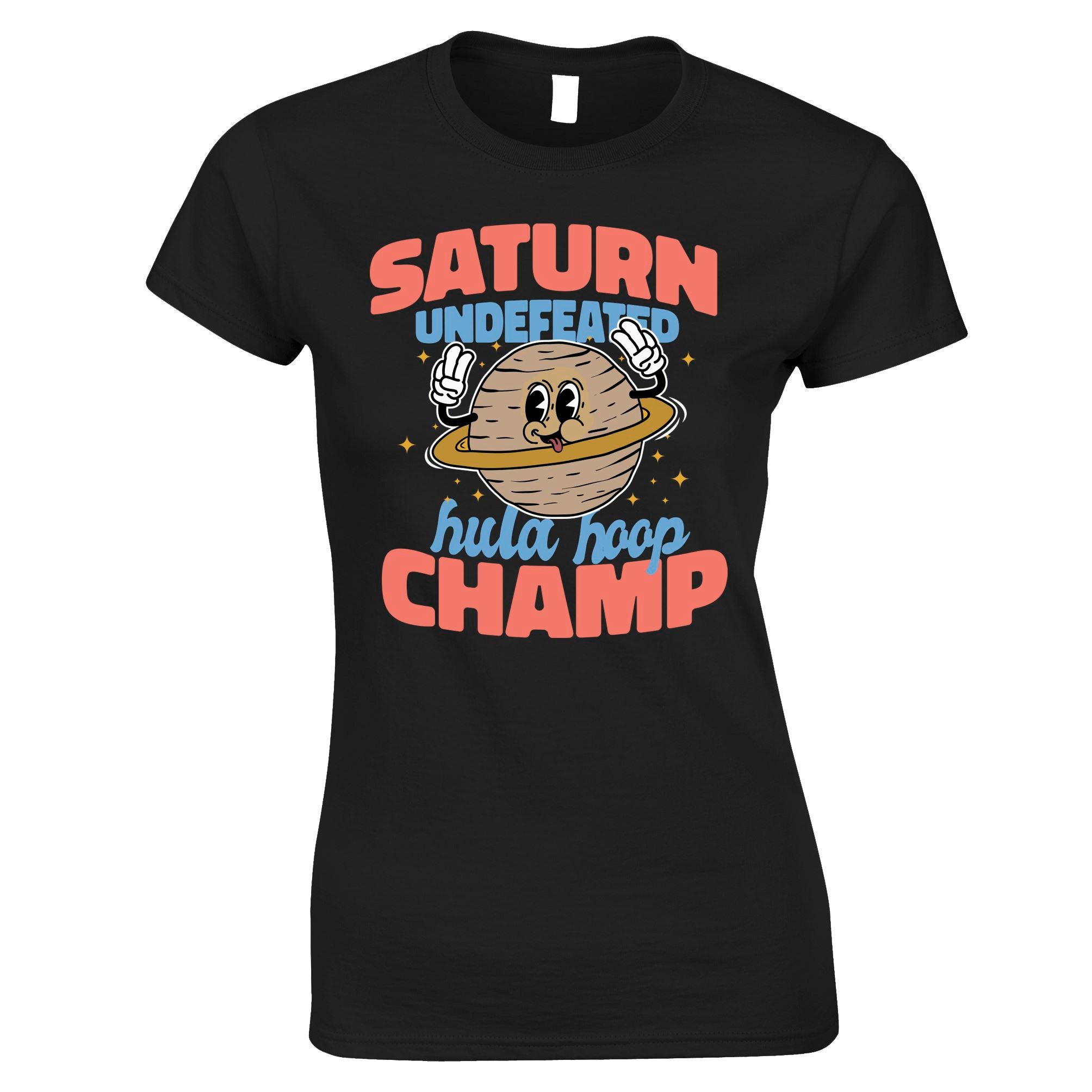 Saturn Hula Hoop Champ Womens T Shirt