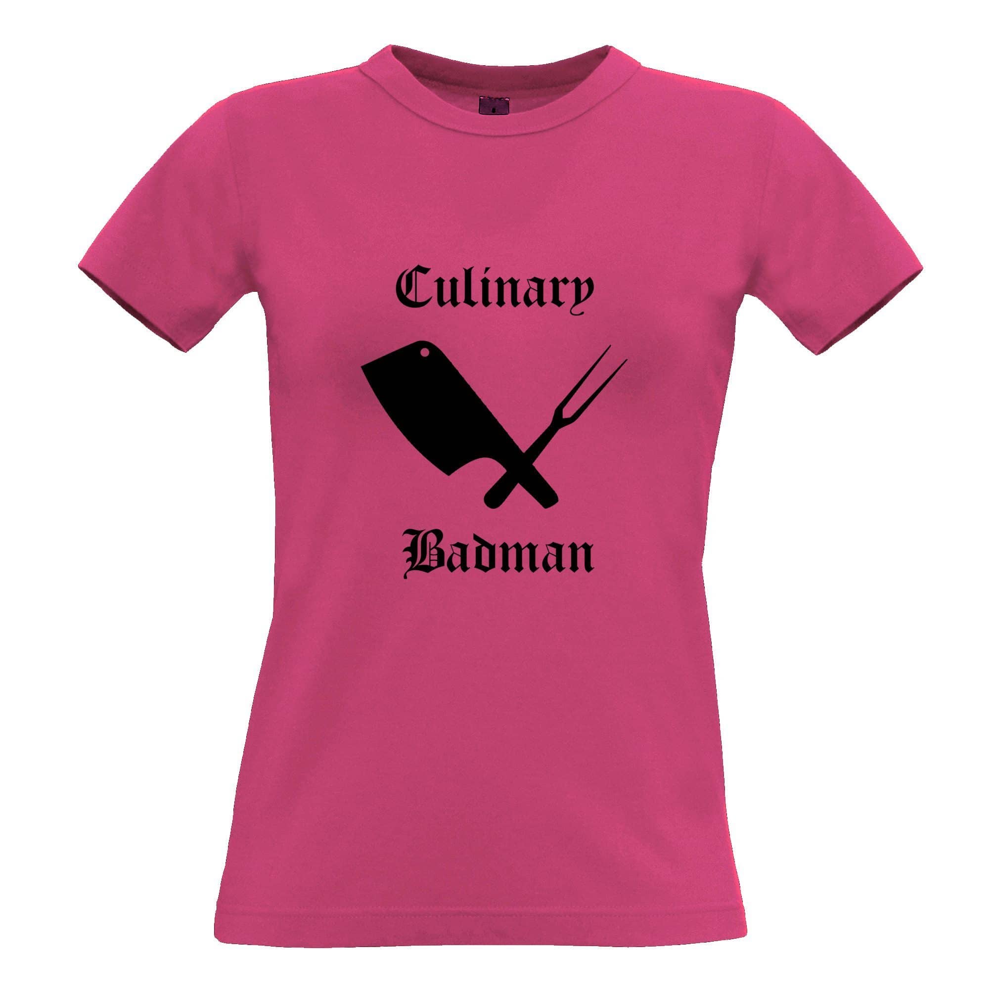 Cooking Womens T Shirt Culinary Badman Cuisine Logo