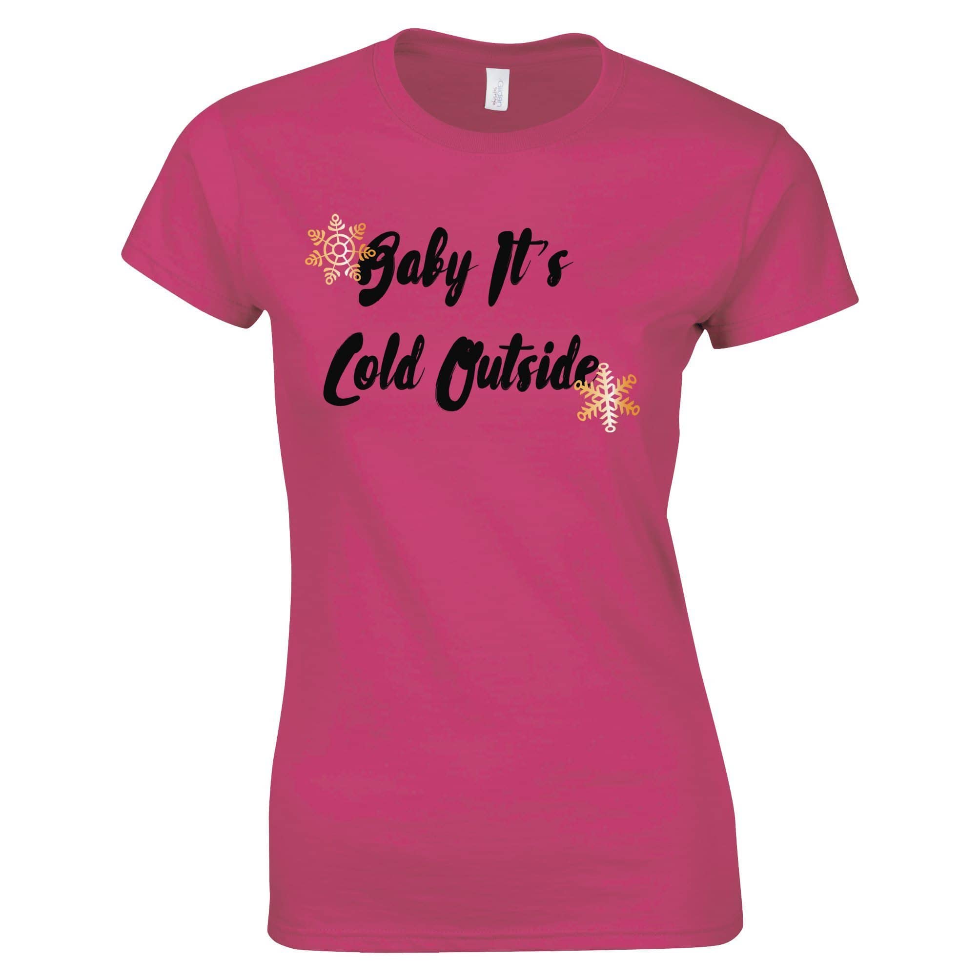 Christmas Womens T Shirt Baby, It's Cold Outside Slogan