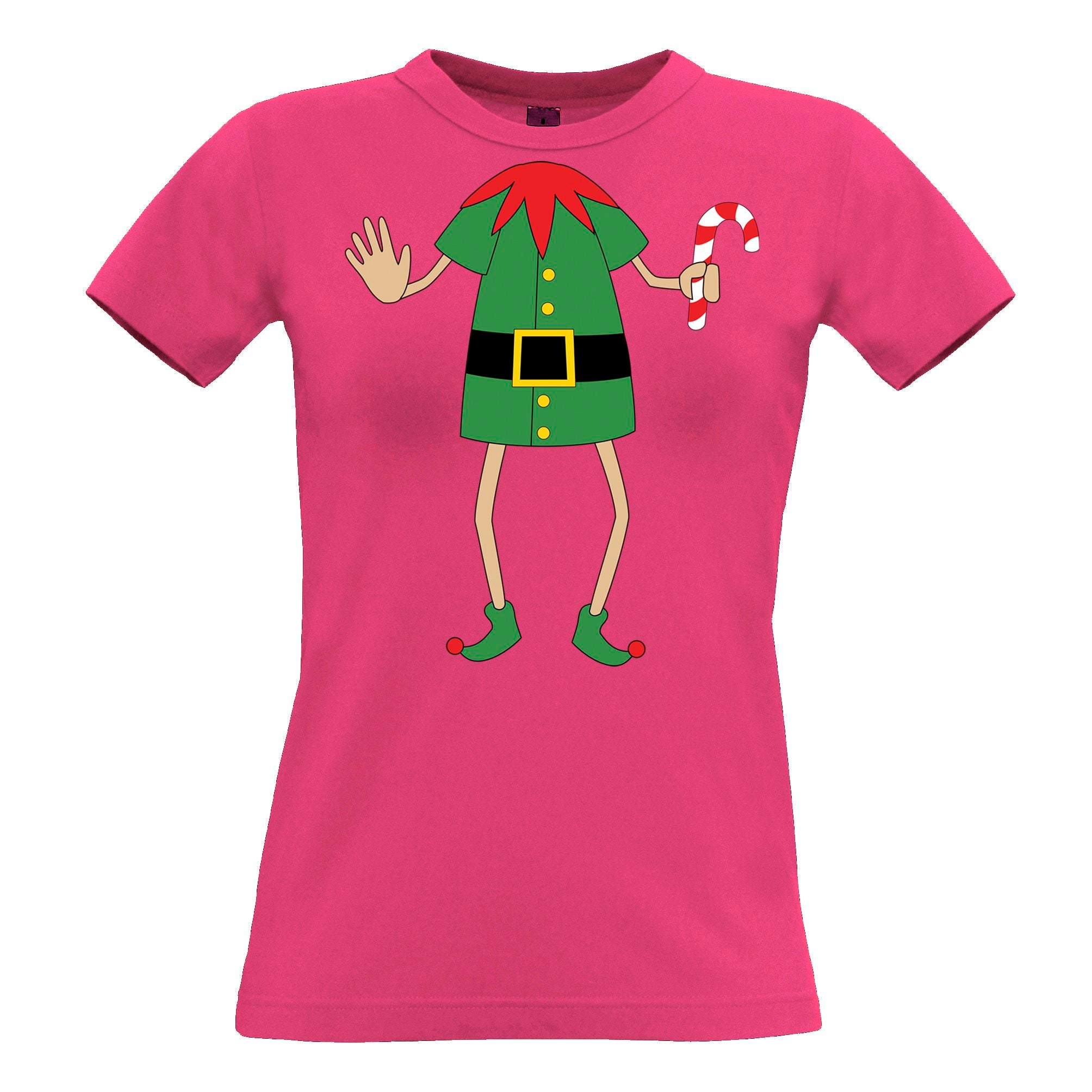 Happy Elf Christmas Womens T Shirt