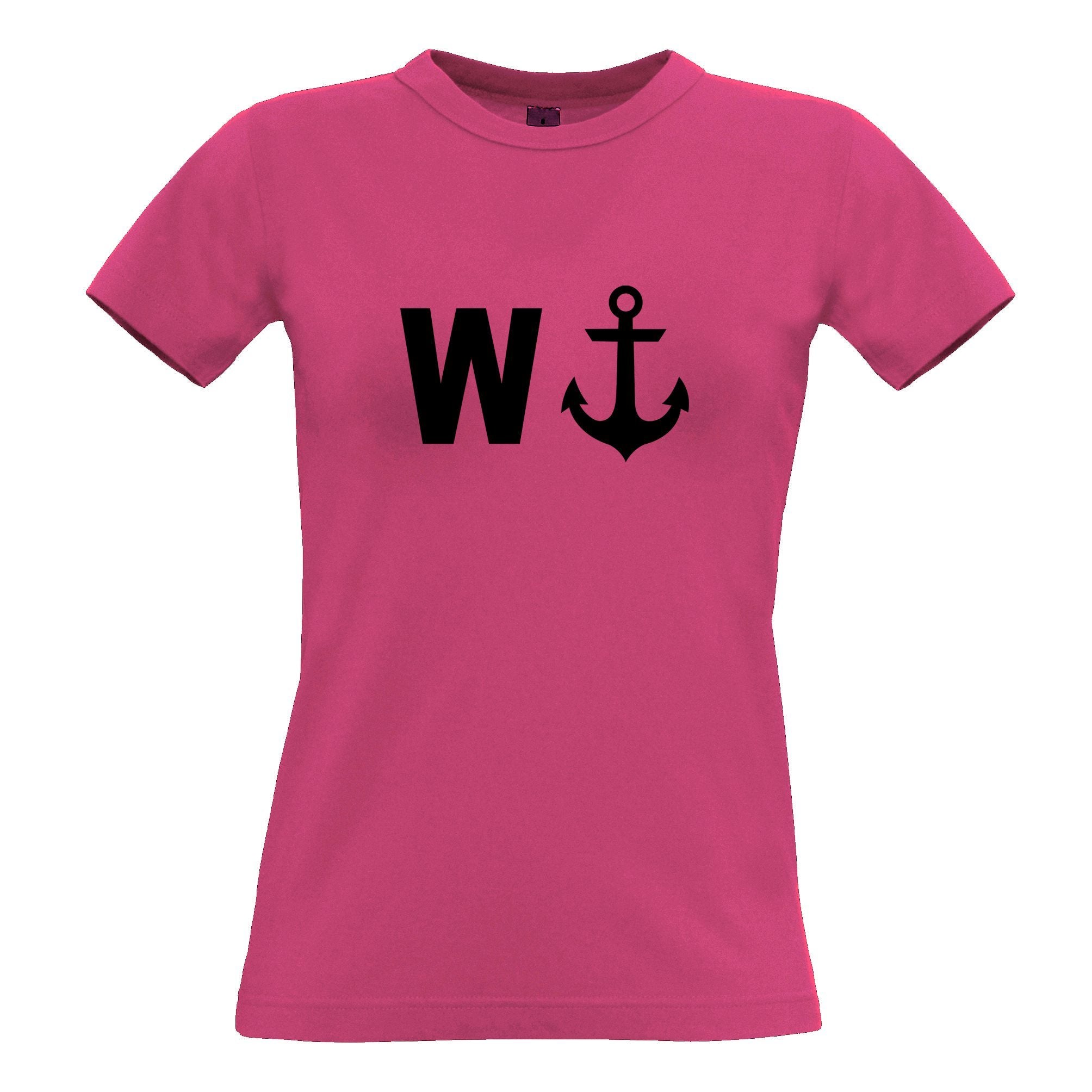 Rude Womens T Shirt W And An Anchor