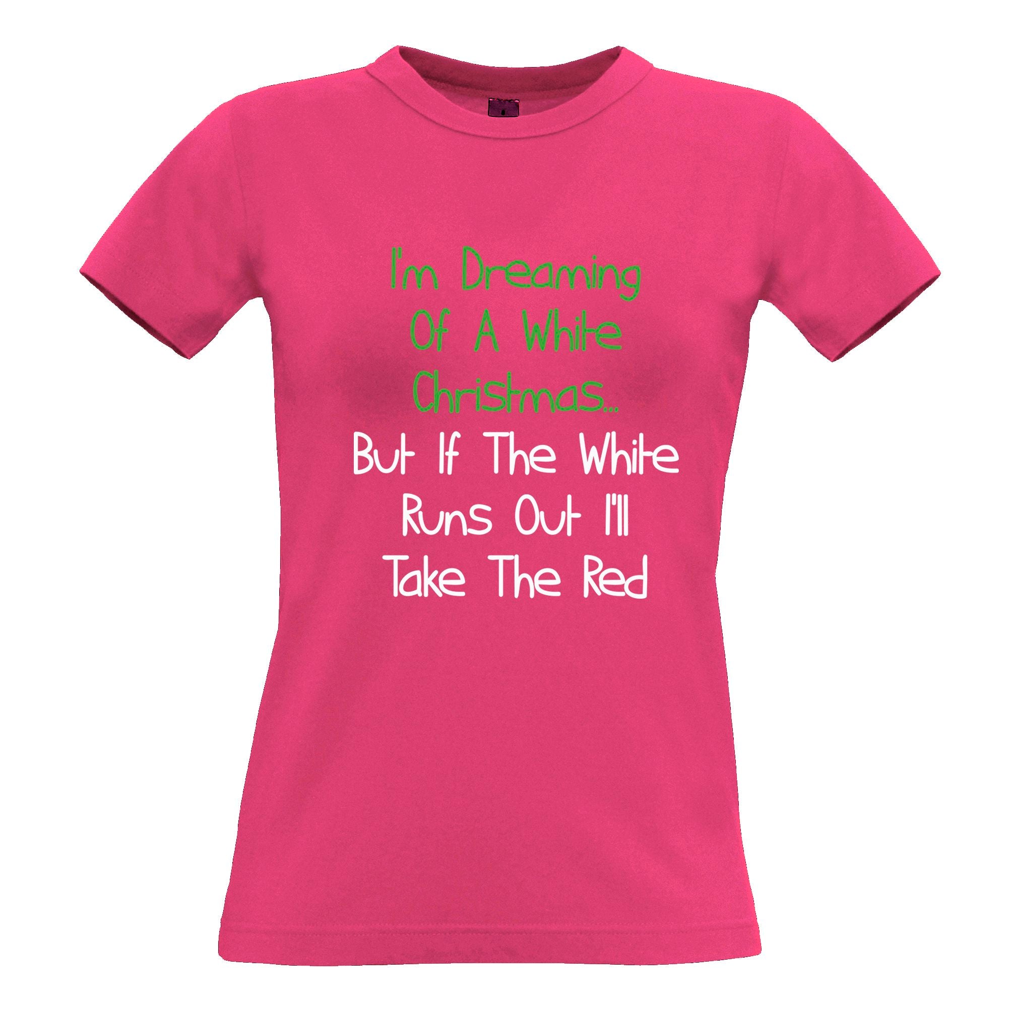 Dreaming Of A White Wine Christmas Womens T Shirt