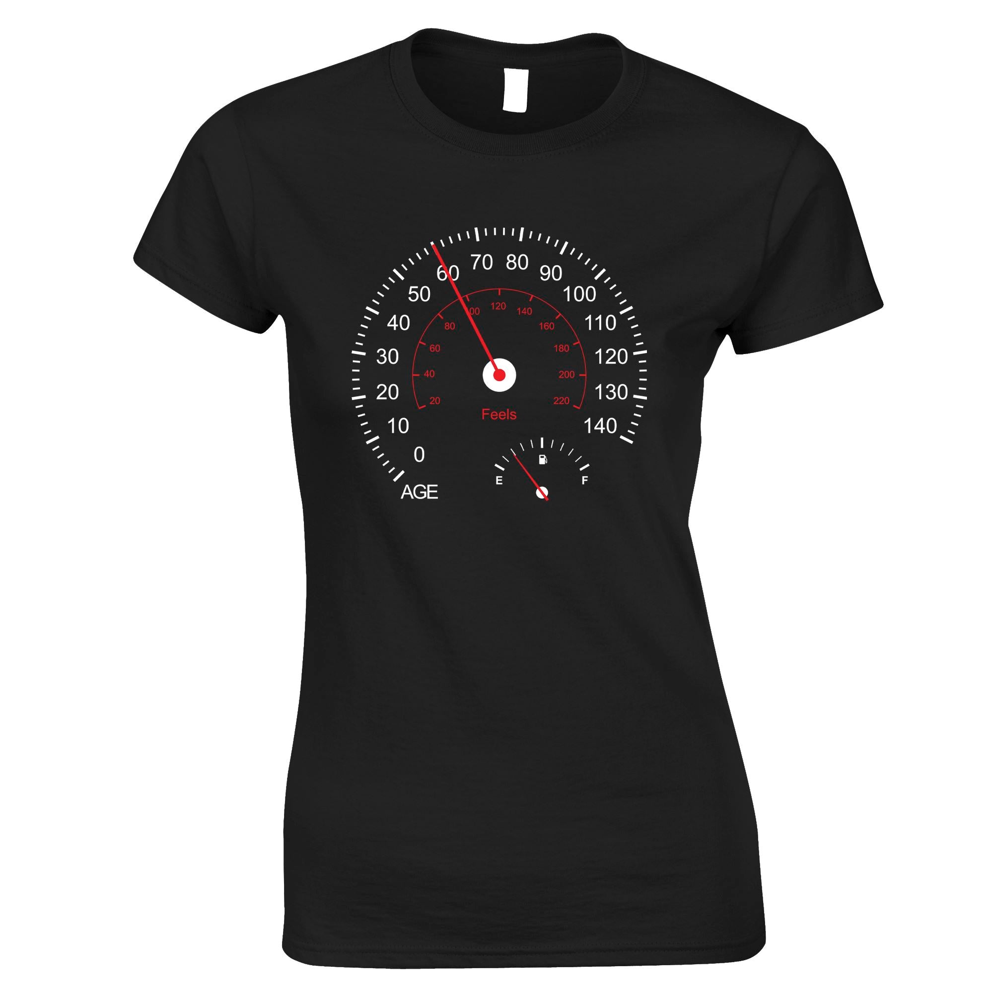 60th Birthday Womens T Shirt Car Speedometer (1963)