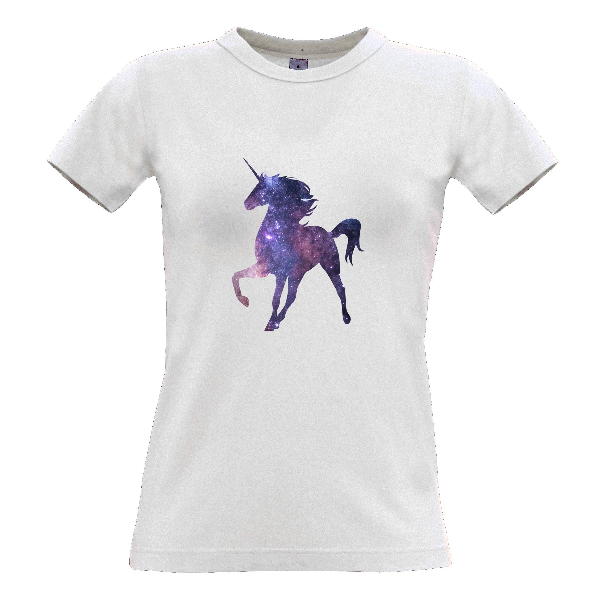 Space Galaxy Unicorn Womens T Shirt