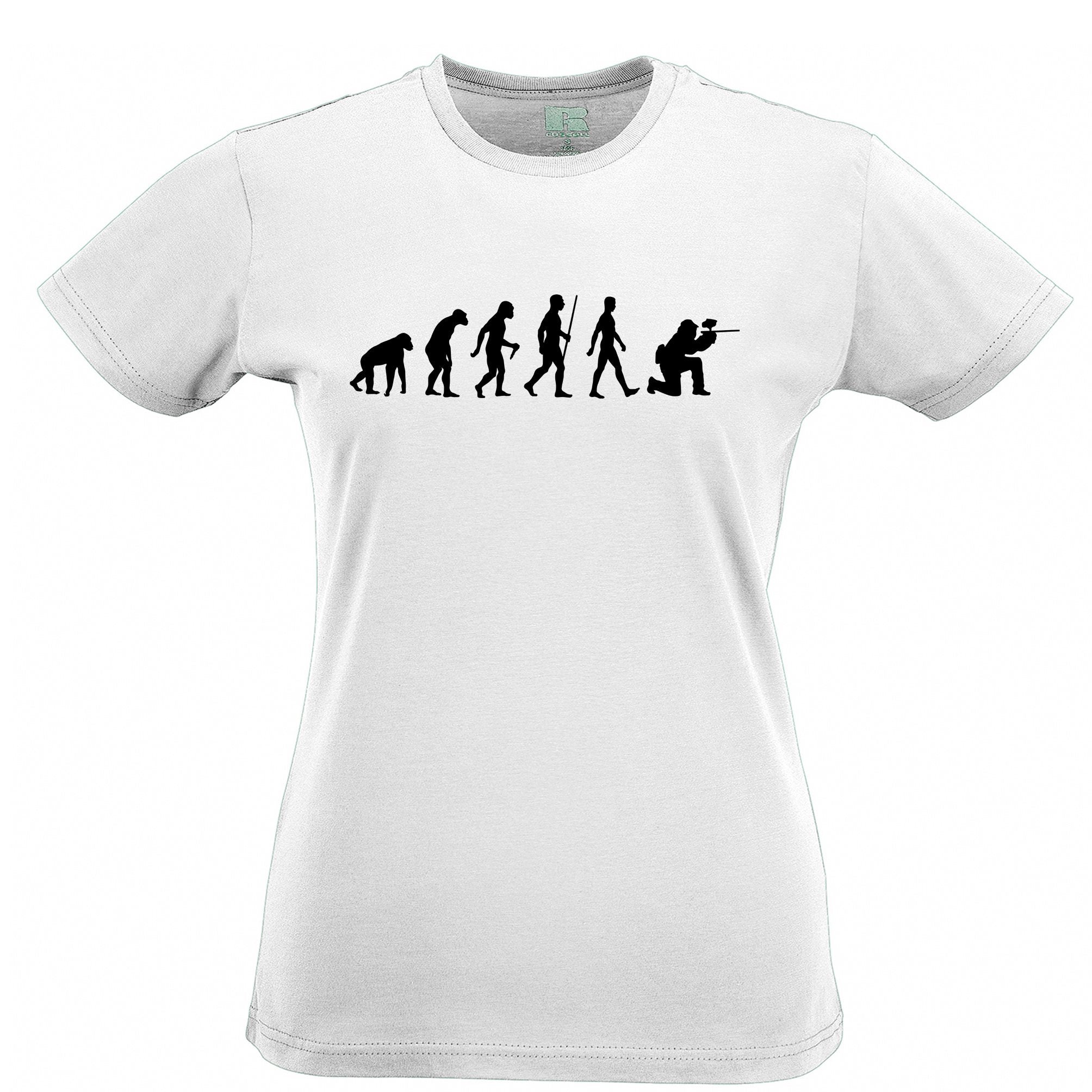 Sports Womens T Shirt The Evolution Of A Paintballer