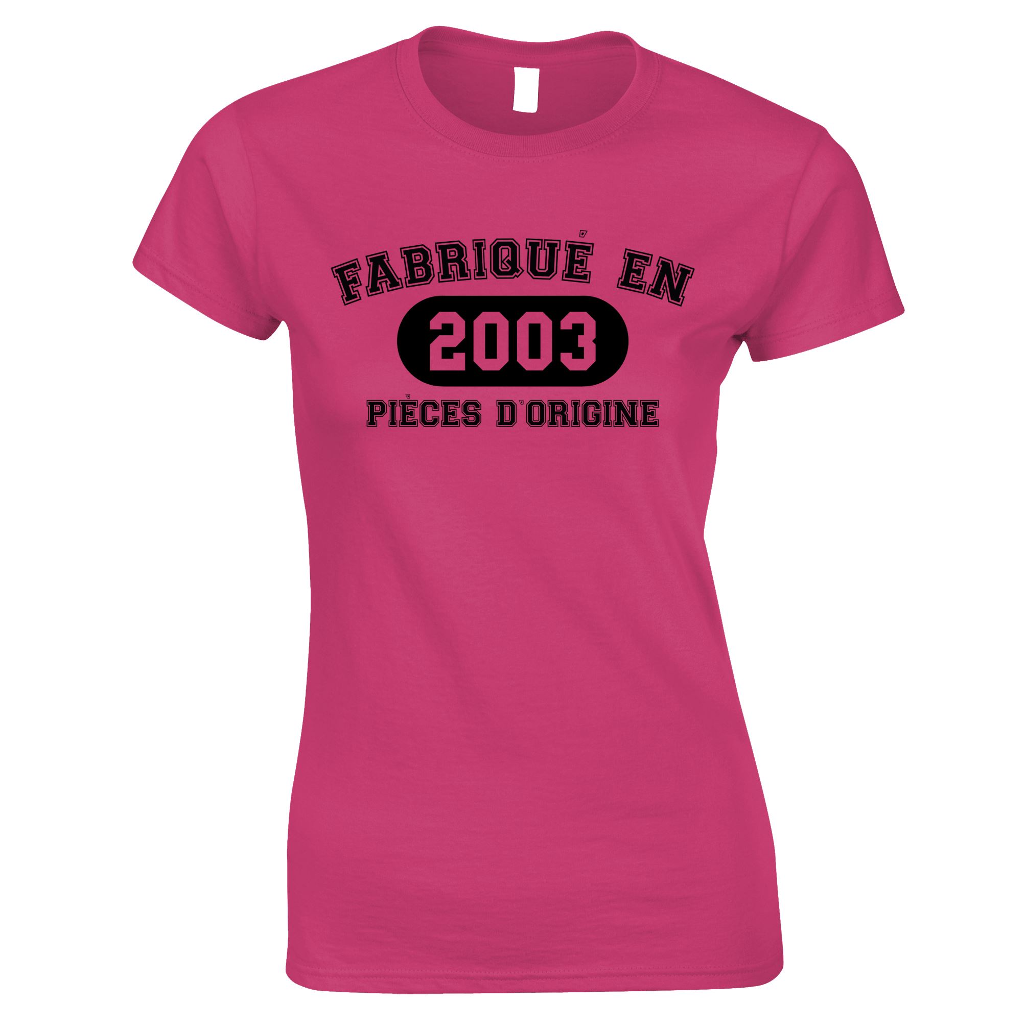 French 20th Birthday Womens T Shirt All Original Parts