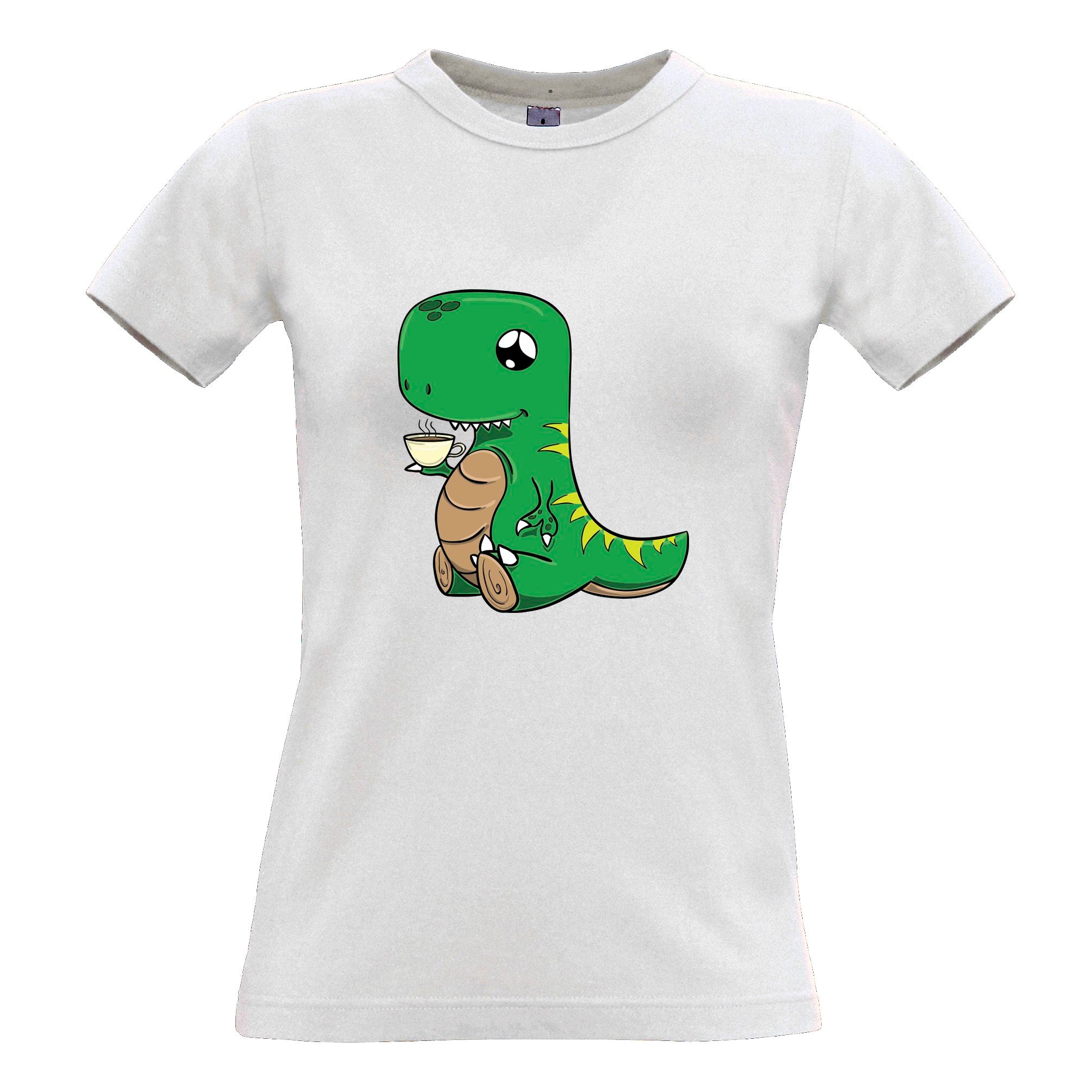 Cute Dinosaur Womens T Shirt Tea T-Rex Pun Joke