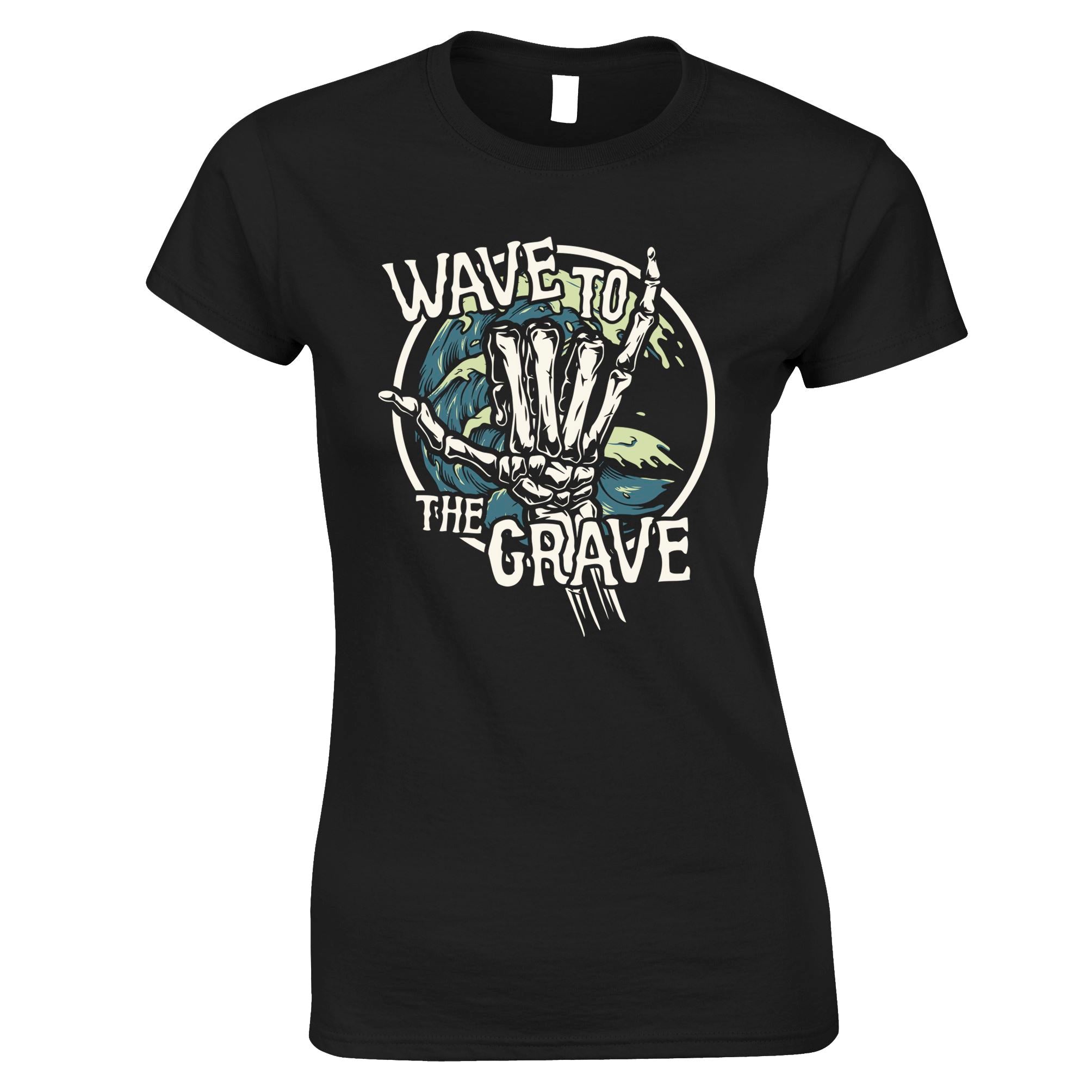 Wave To The Grave Womens T Shirt