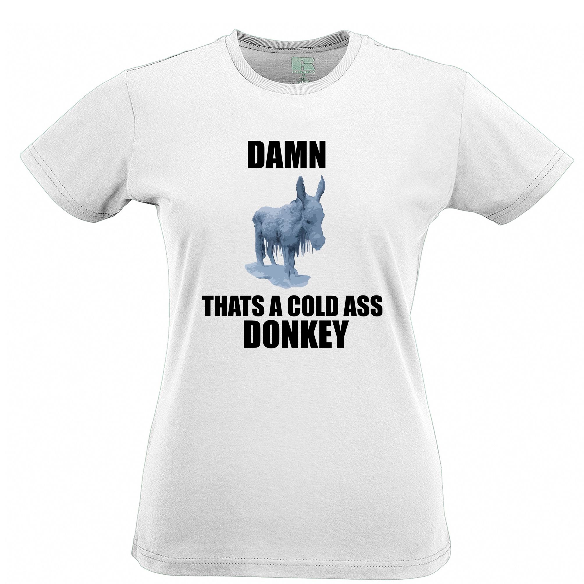 Music Parody Womens T Shirt Damn, That's A Cold Ass Donkey