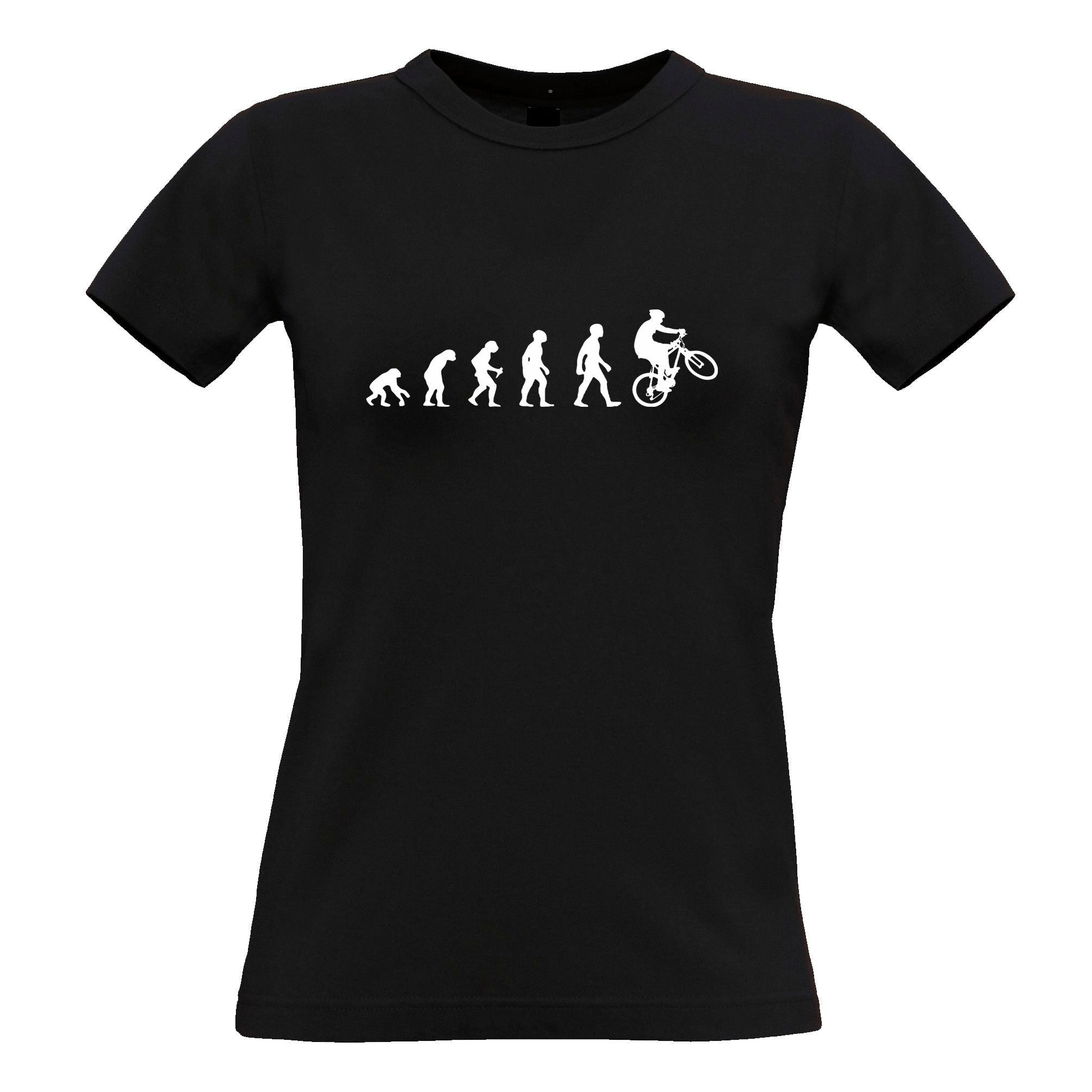 Evolution Of A Mountain Biker Womens T Shirt