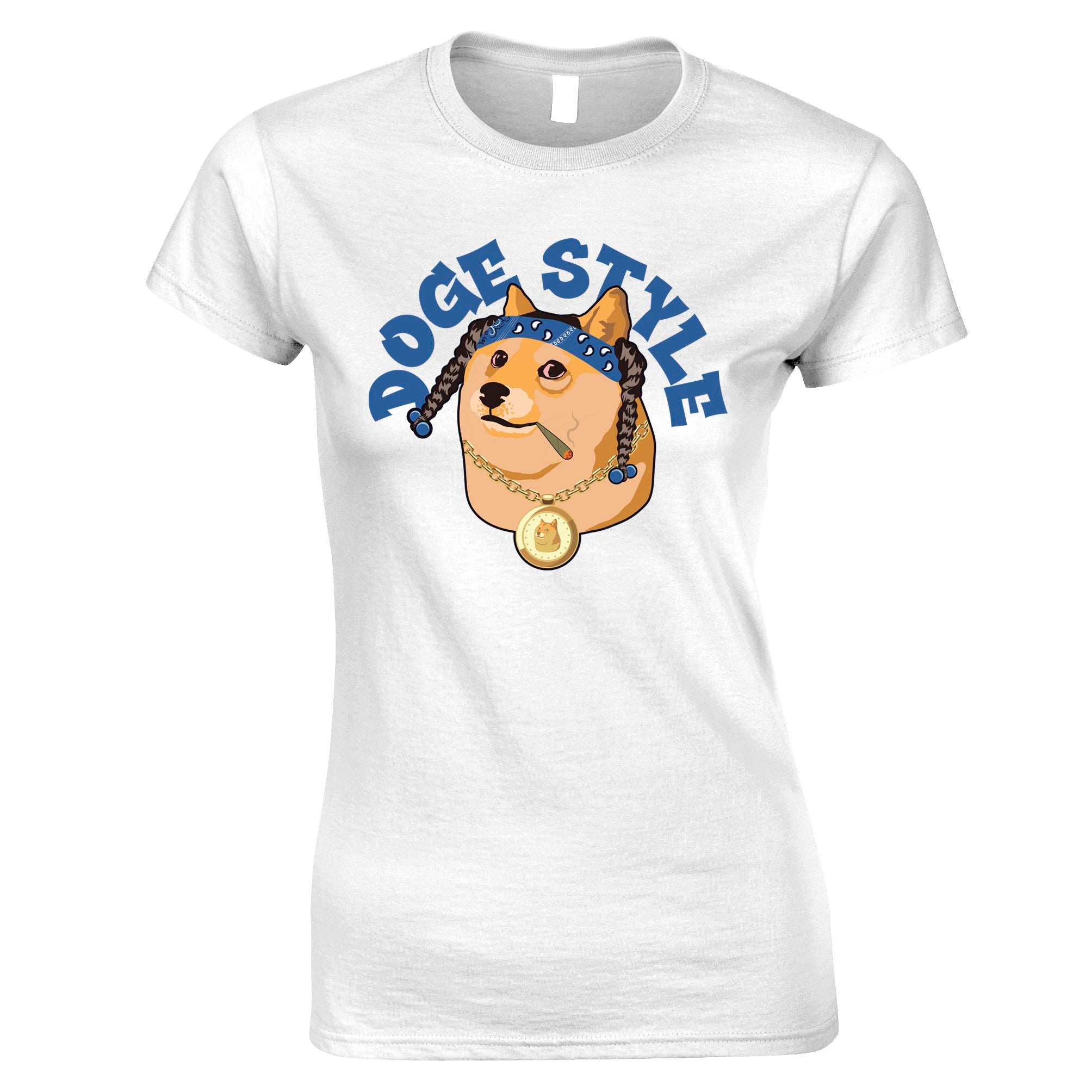 Doge Style Crypto Womens T Shirt