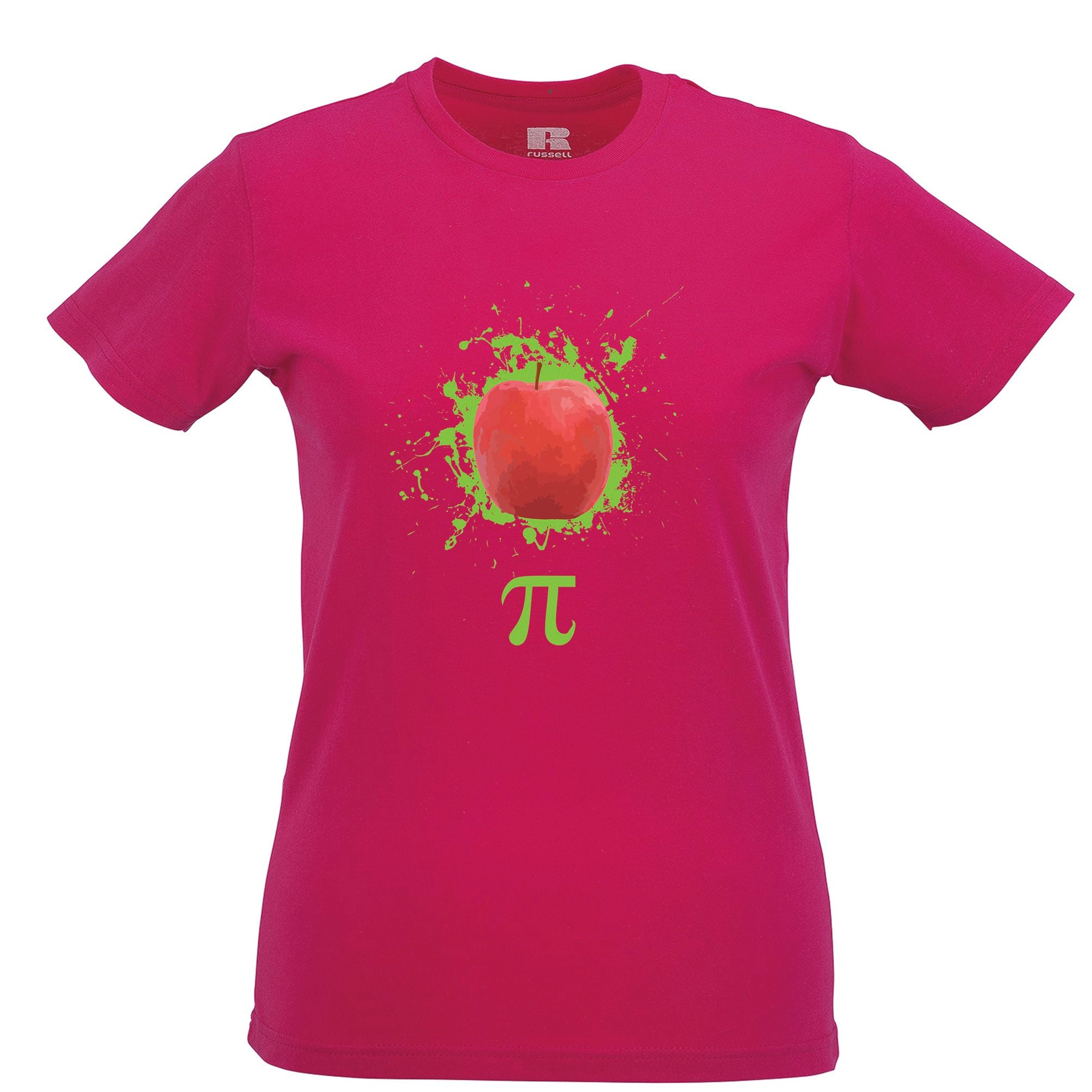 Novelty Womens T Shirt Apple Pie Pi Math Pun Joke