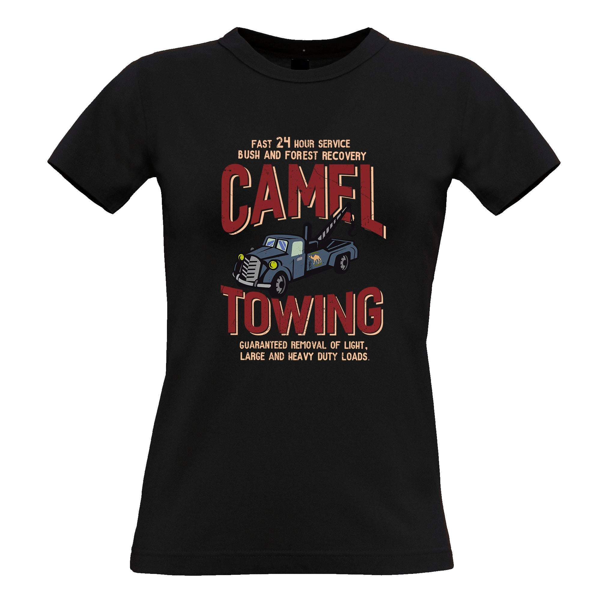 Camel Towing Car Recovery Womens T Shirt