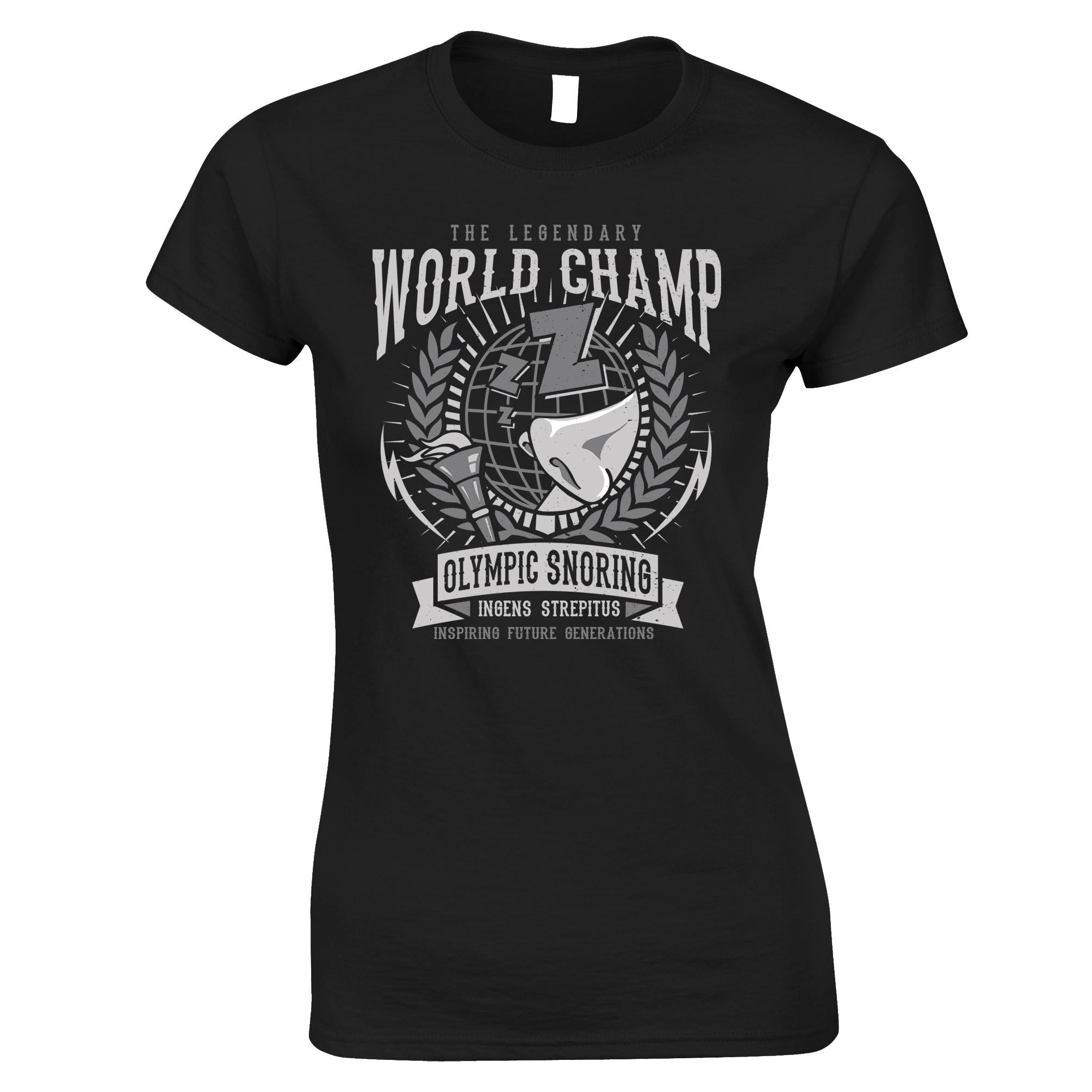 Snoring Olympic Champion Womens T Shirt