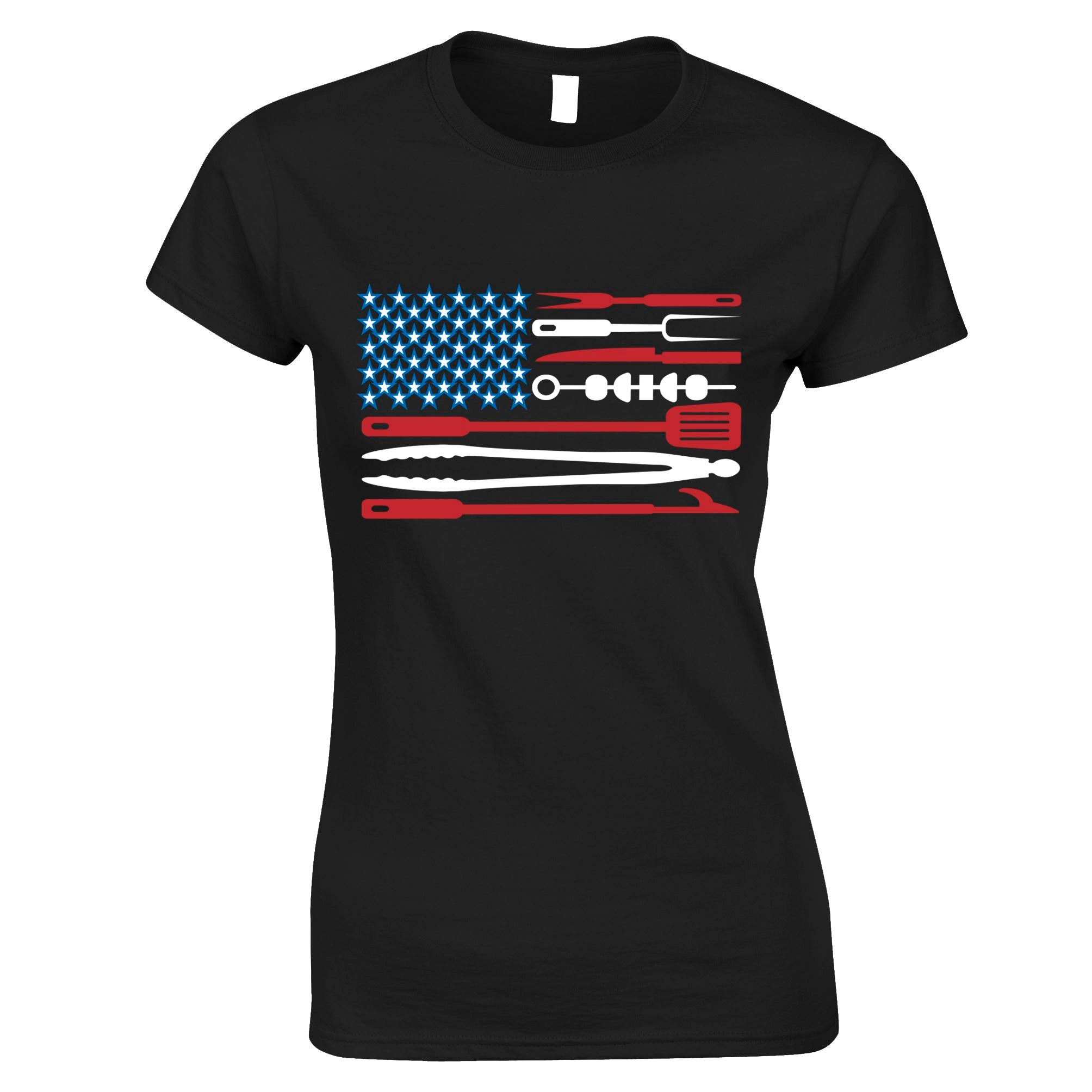 BBQ Murica Womens T Shirt