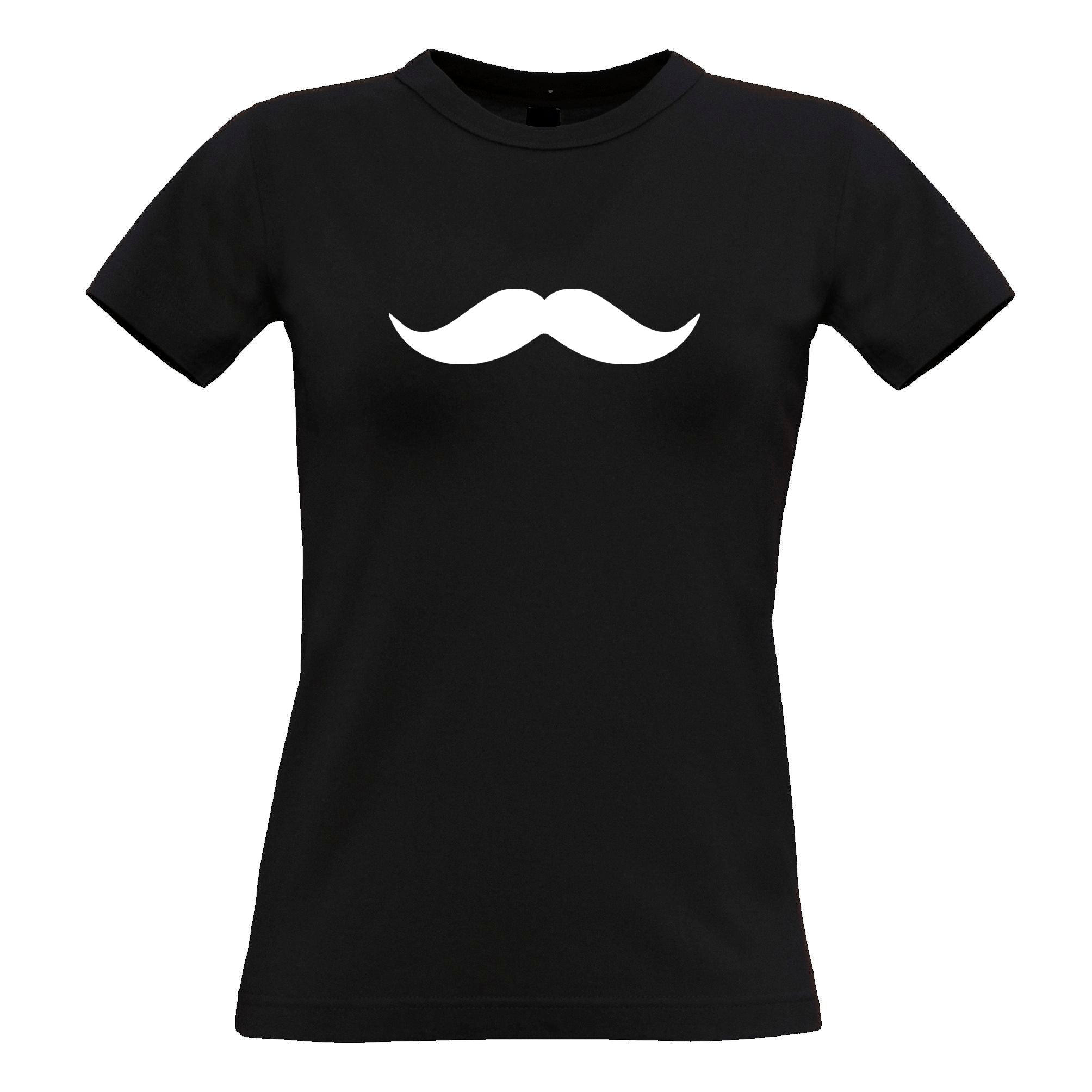 Trendy Womens T Shirt Simple Moustache Shape