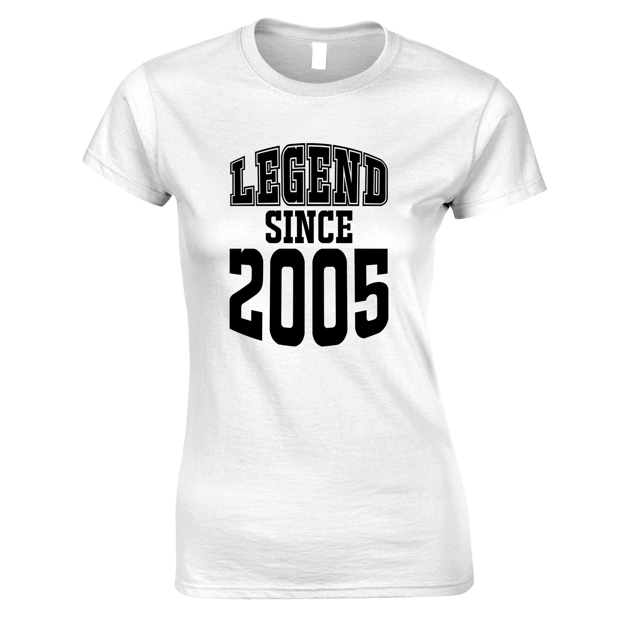18th Birthday Womens T Shirt Legend Since 2005