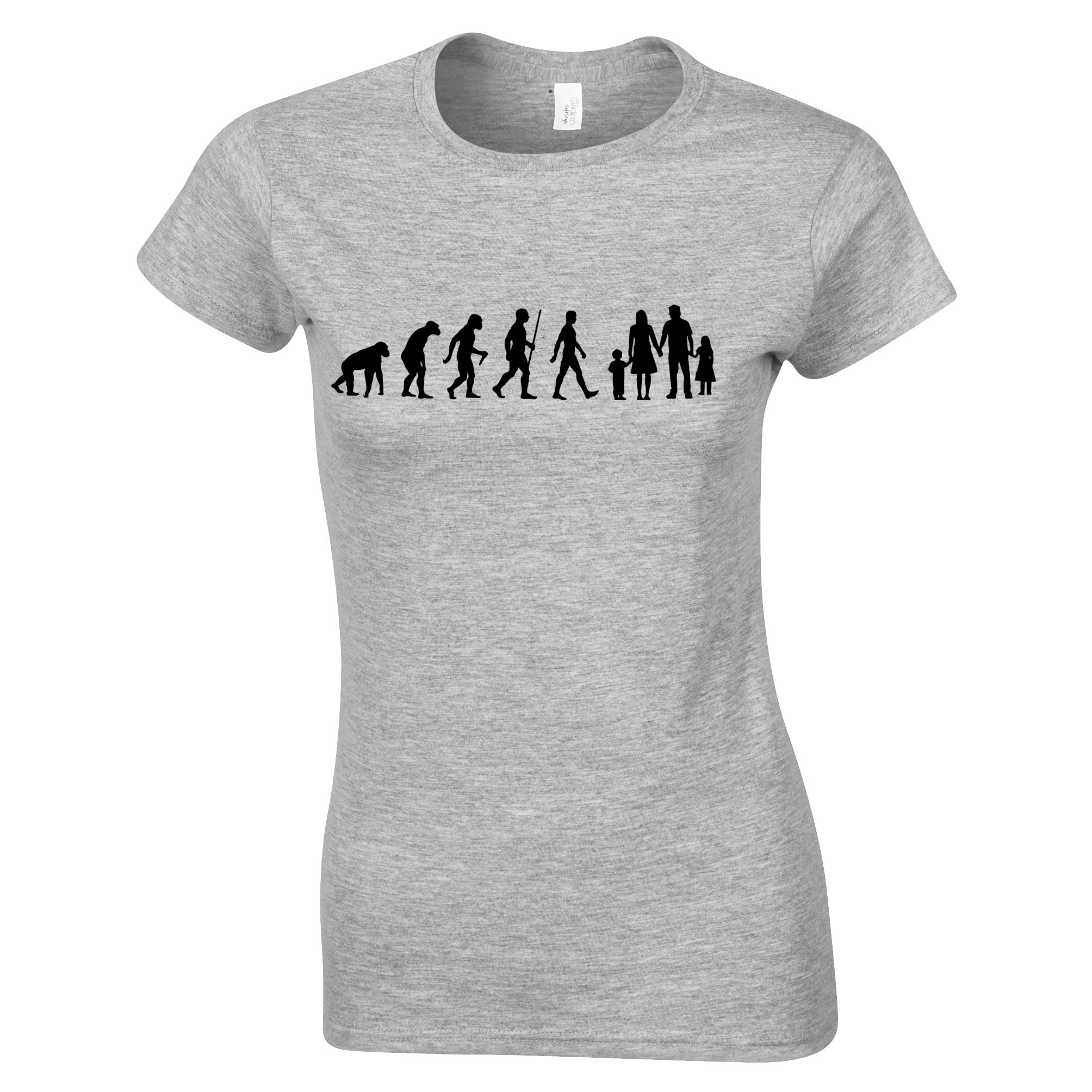 Parenthood Womens T Shirt Evolution Of A Family Girl And Boy