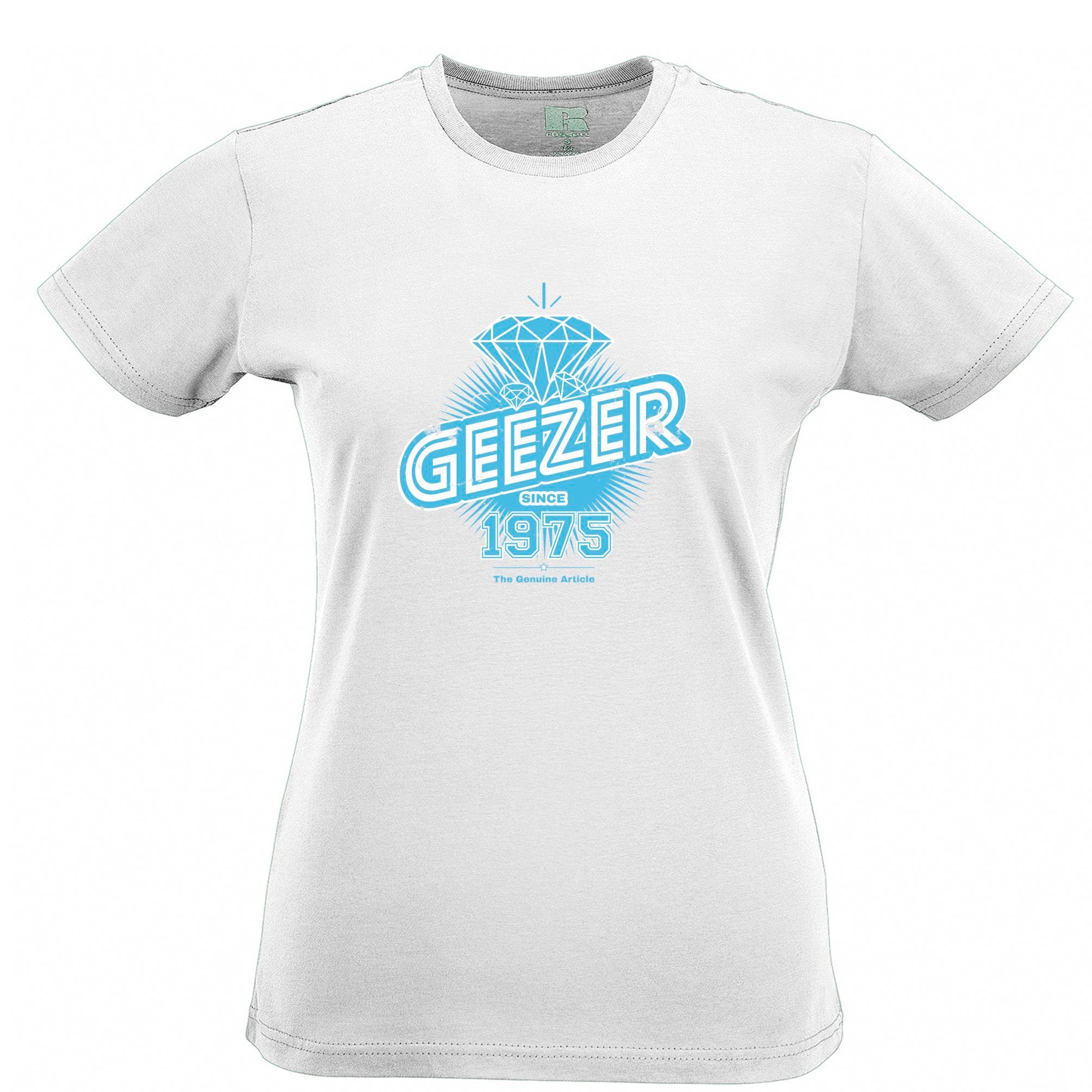 43rd Birthday Womens T Shirt Diamond Geezer Since 1975