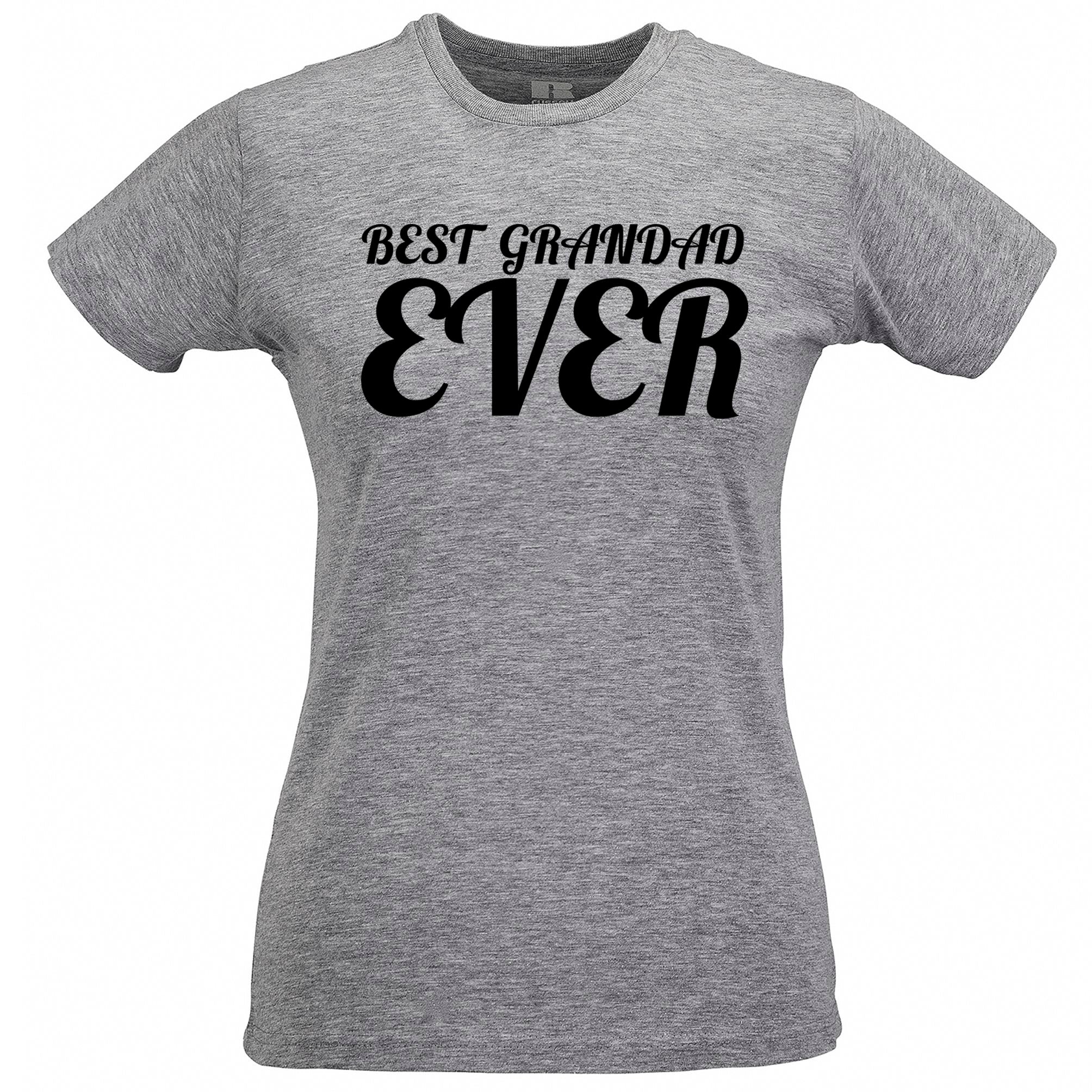 Fathers Day Womens T Shirt Best Grandad Ever Slogan