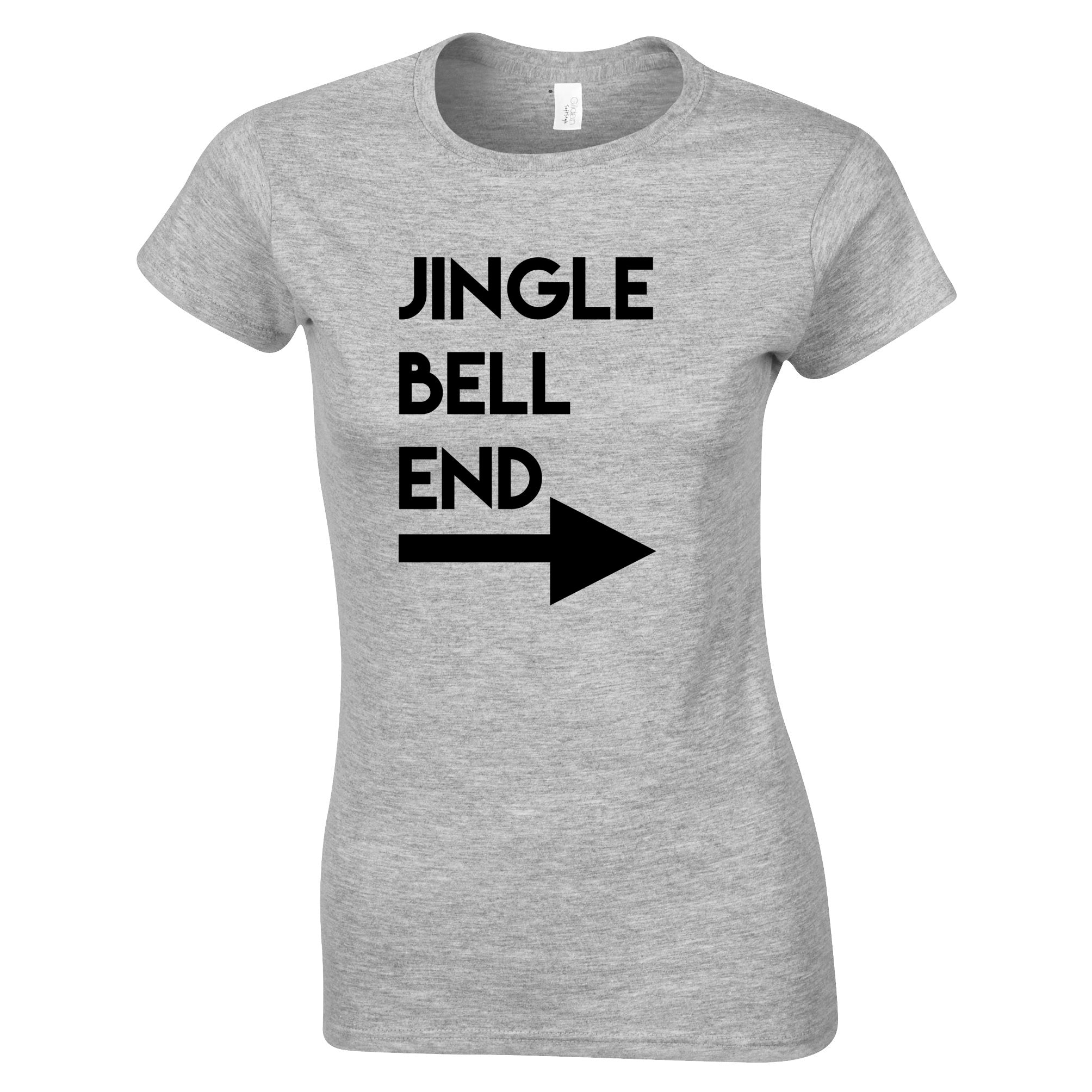 Jingle Bell End Rude Christmas Womens T Shirt