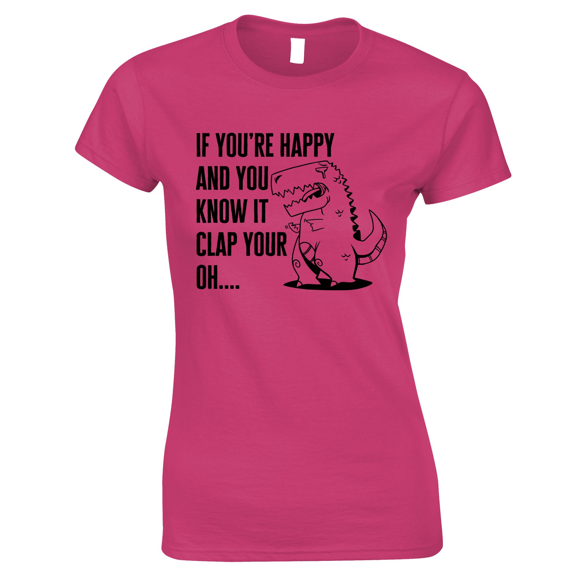 Clap Your Hands T-Rex Womens T Shirt