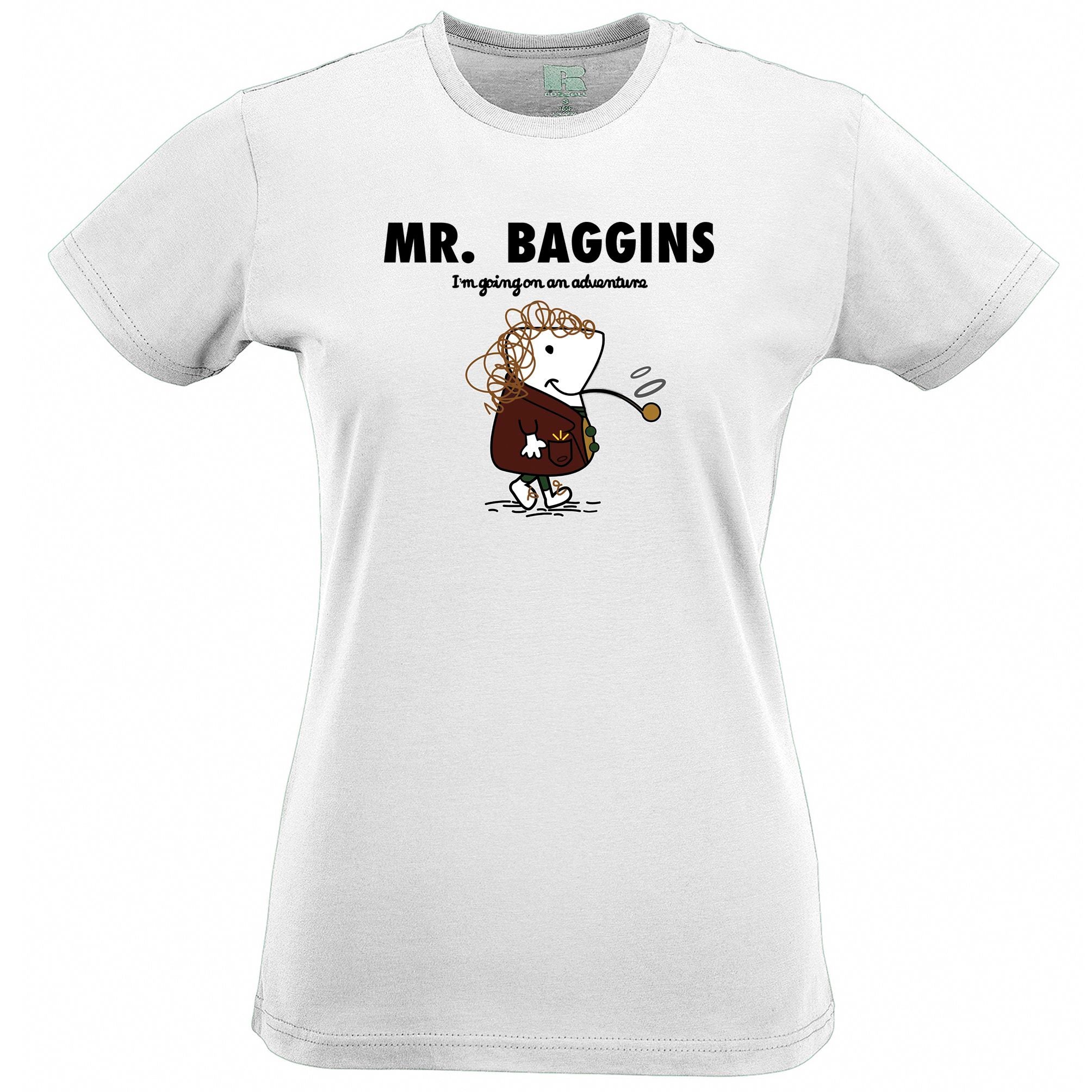 Mr Baggins Parody Womens T Shirt Movie Spoof Art