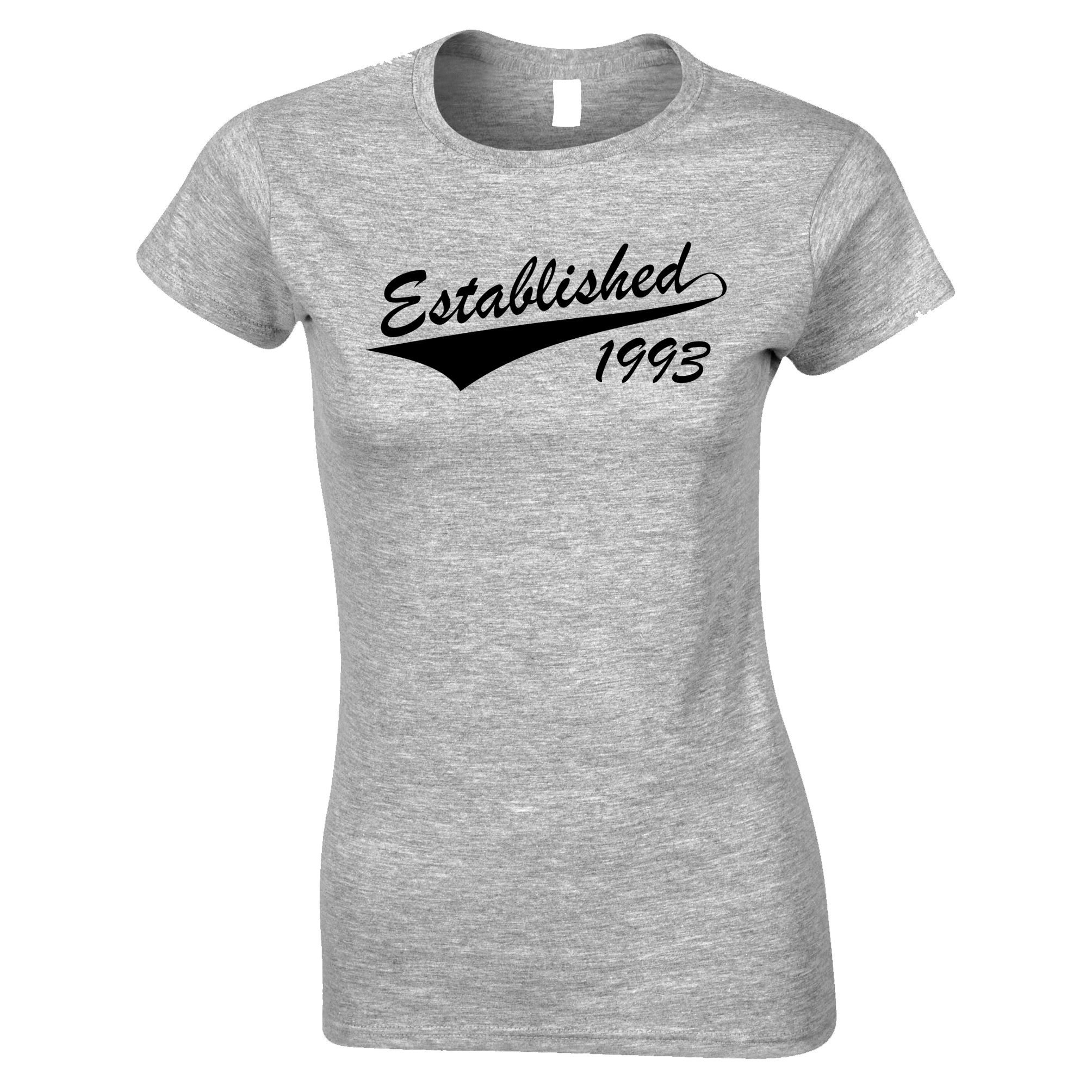 30th Birthday Womens T Shirt Established 1993