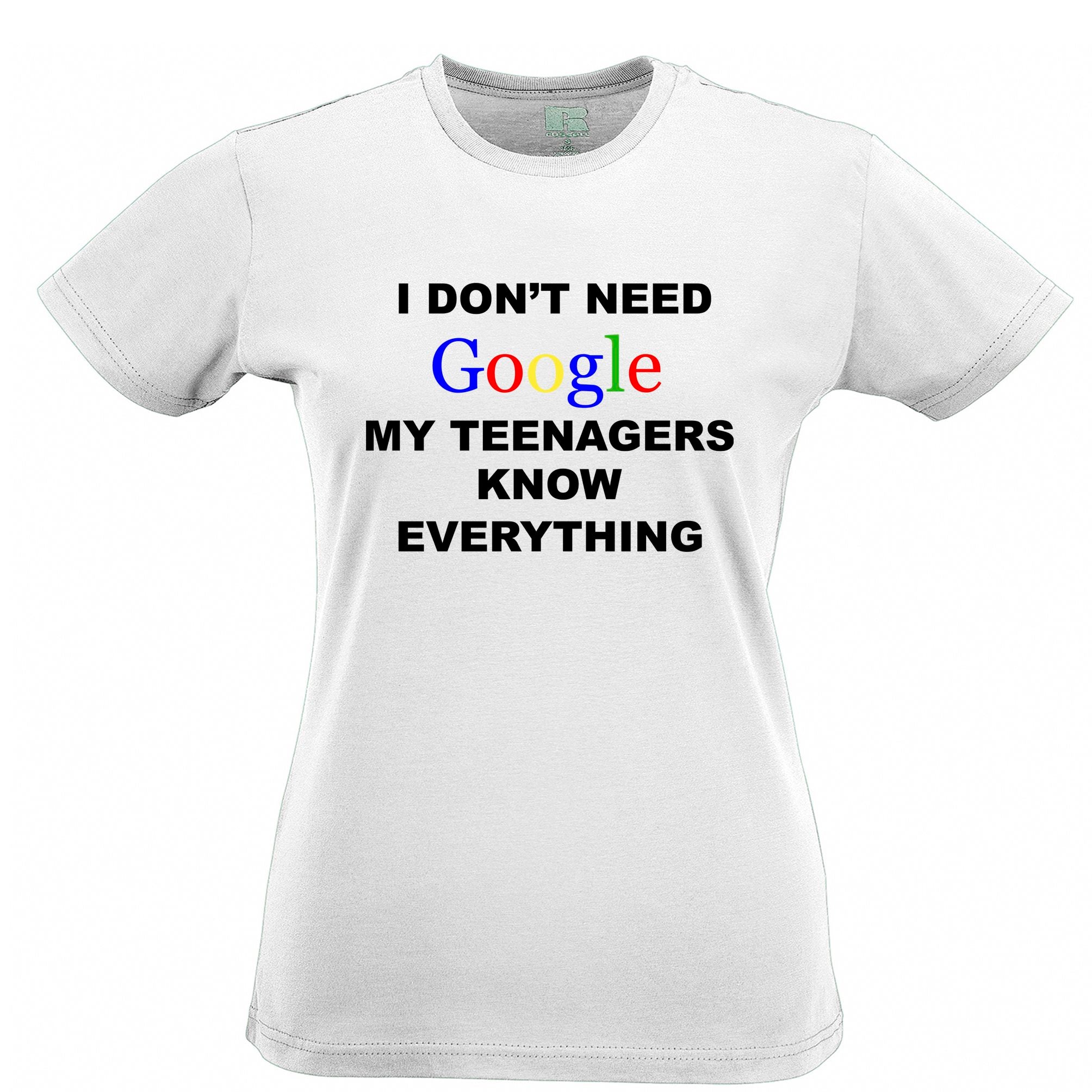 I Don't Need Google Womens T Shirt Teenagers Know Everything