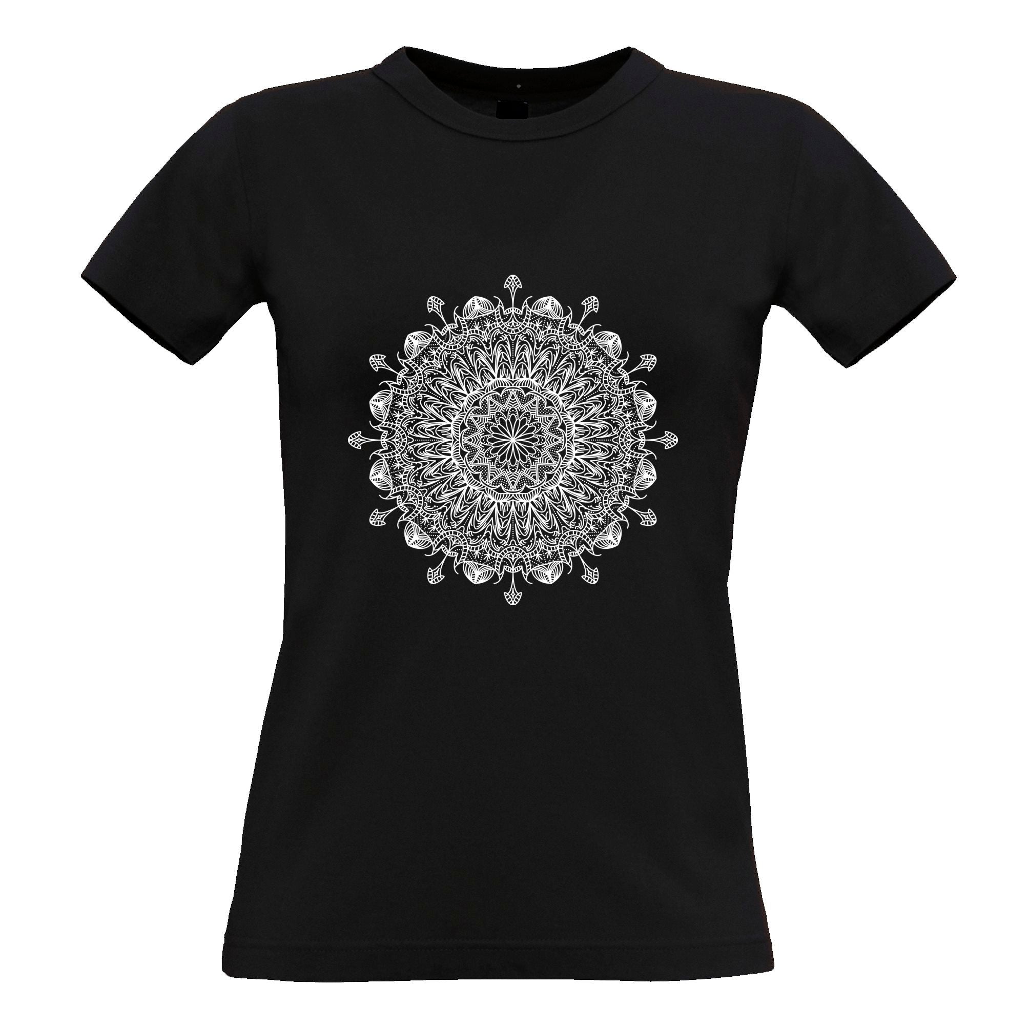 Summer Art Womens T Shirt Indian Mandala Pattern Design