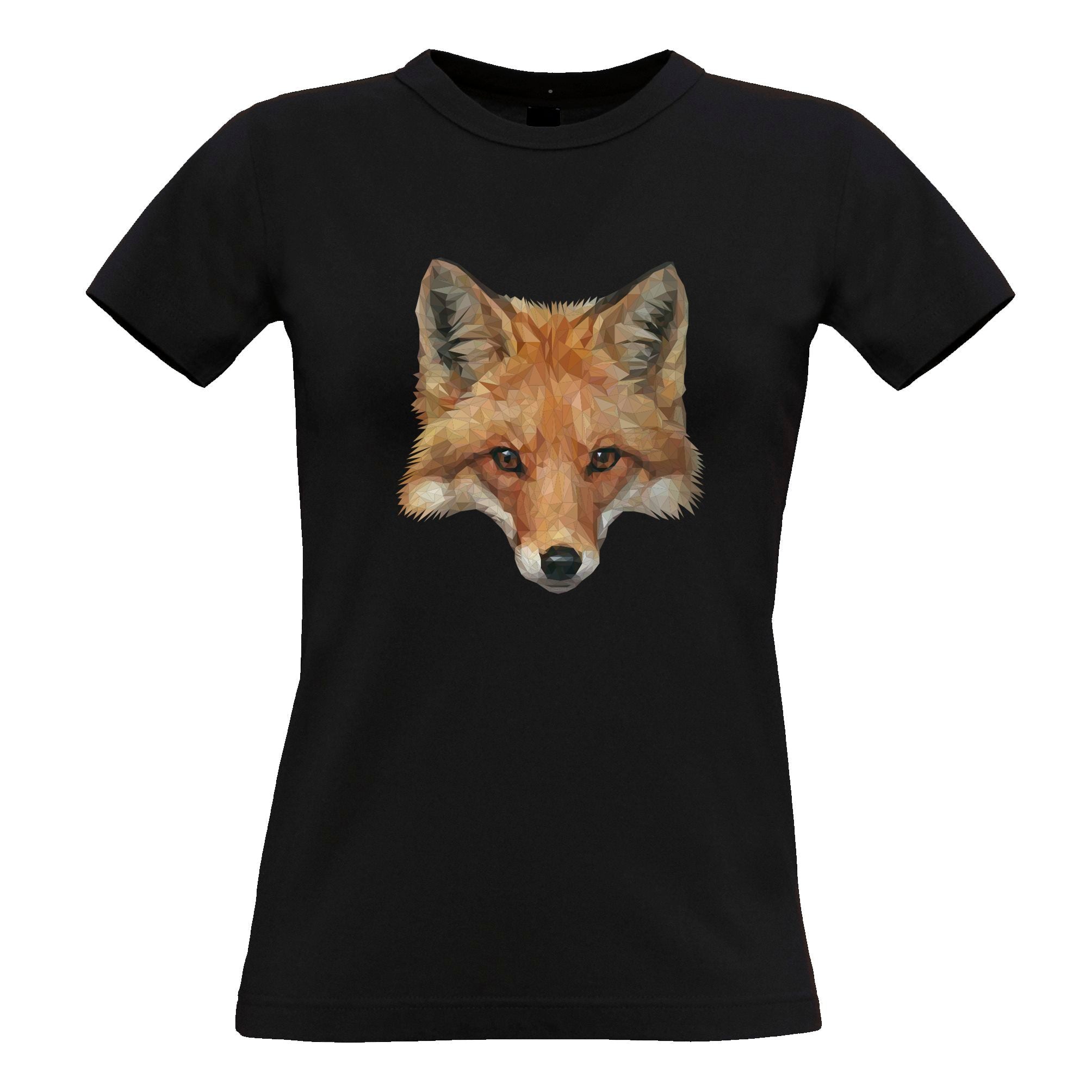 Low Poly Fox Graphic Womens T Shirt