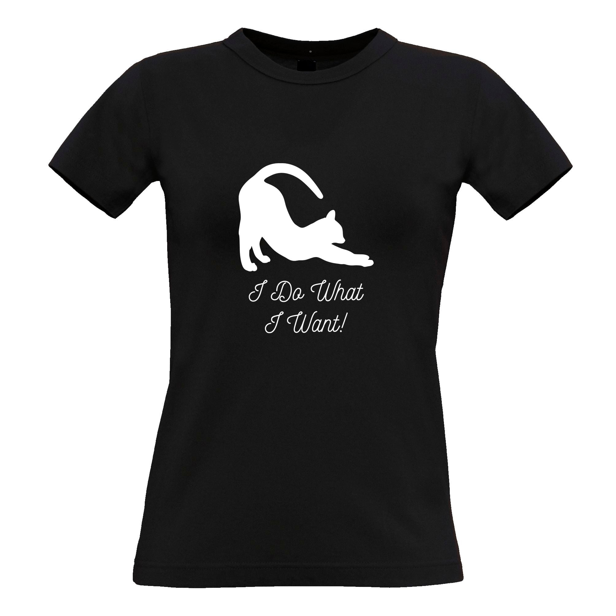 I Do What I Want Cat Womens T Shirt