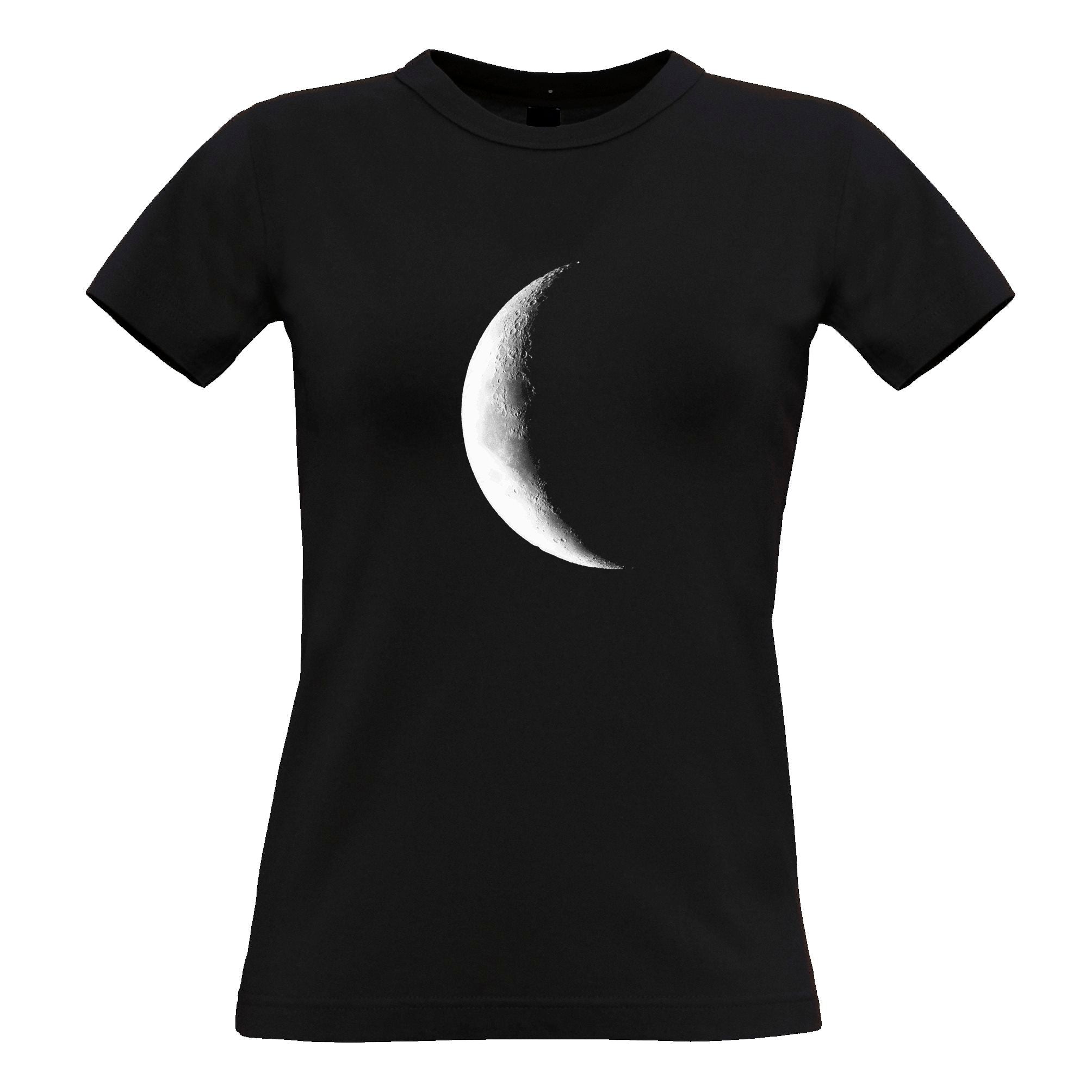 Crescent Moon Space Womens T Shirt