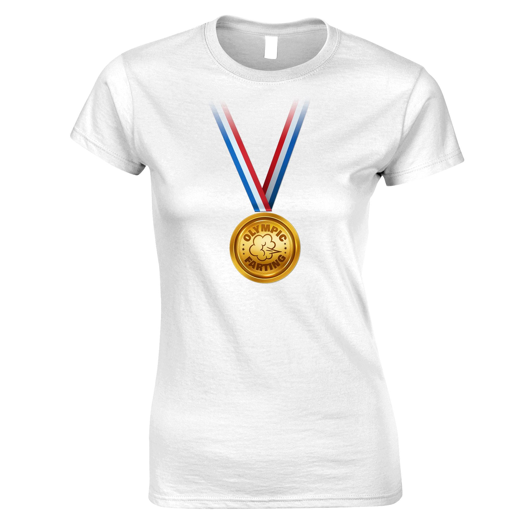 Olympic Farting Gold Medal Womens T Shirt