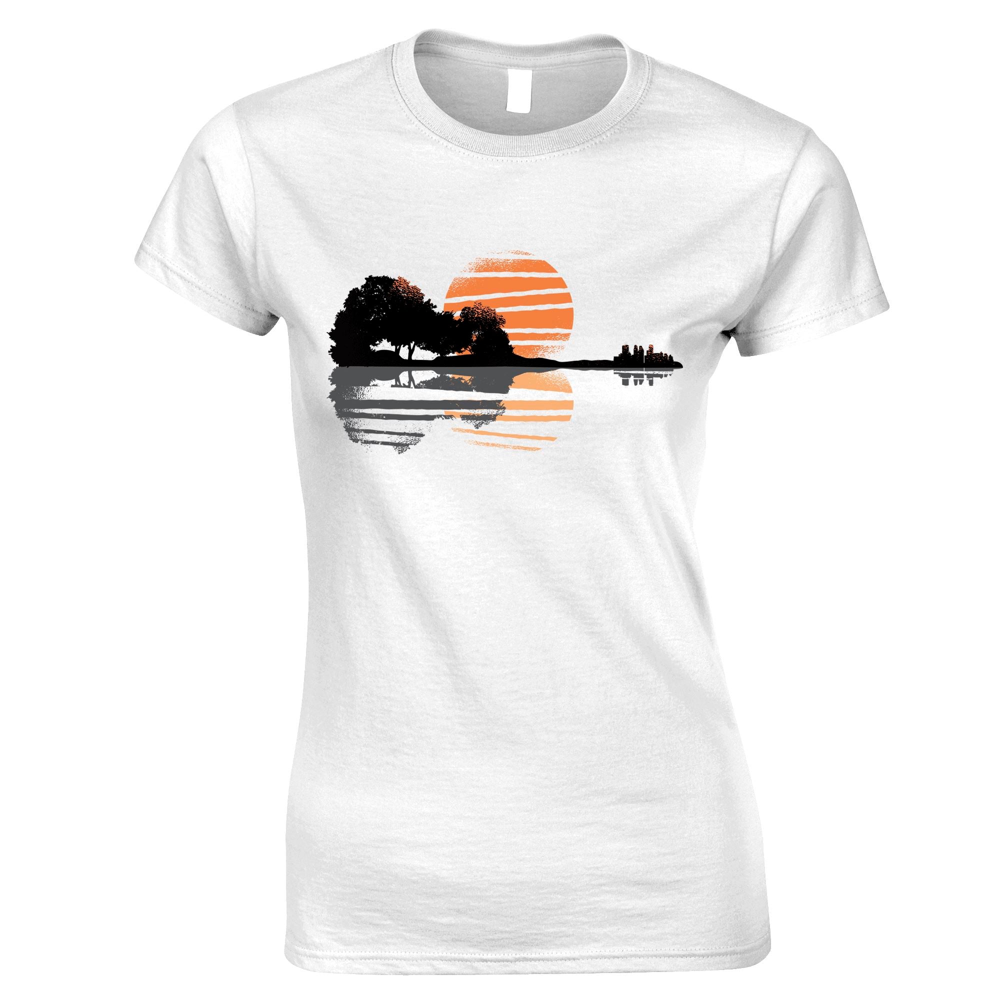 Guitarist Landscape Womens T Shirt