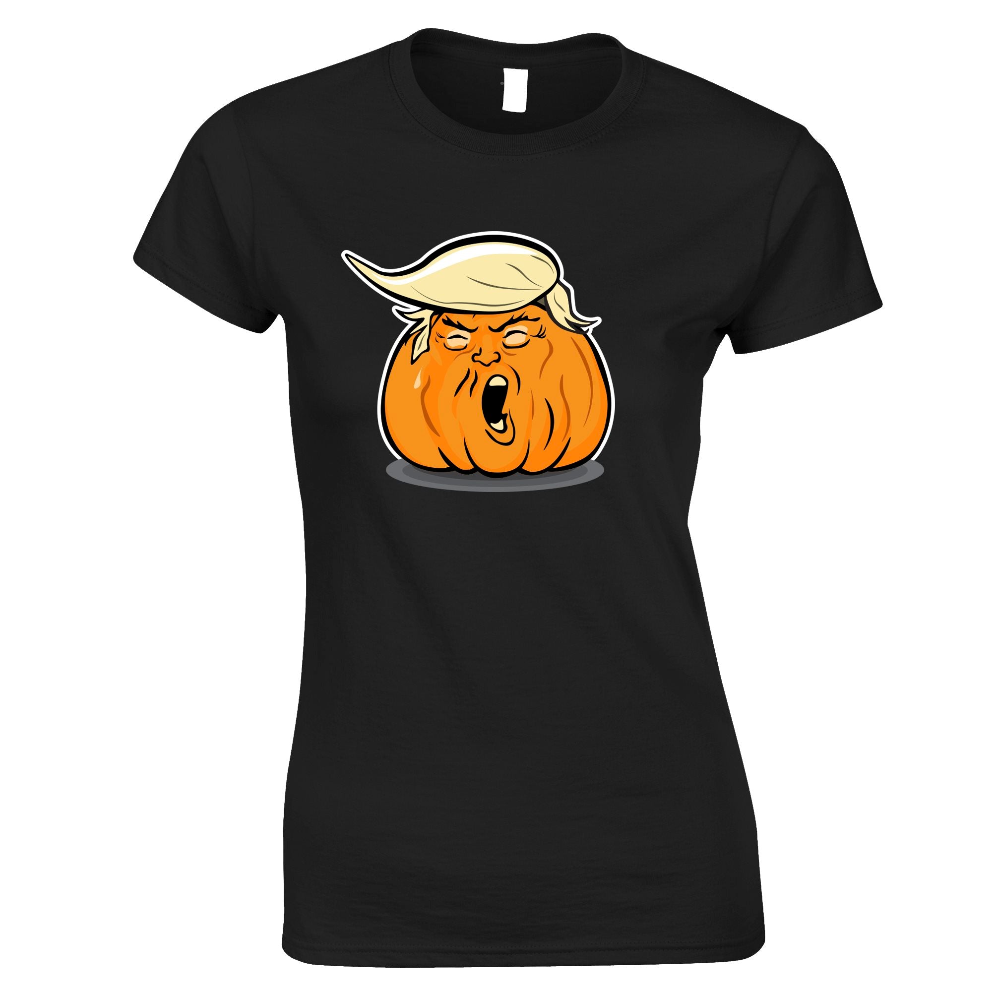 Donald Trump Womens T Shirt Haloween Trumpkin Joke