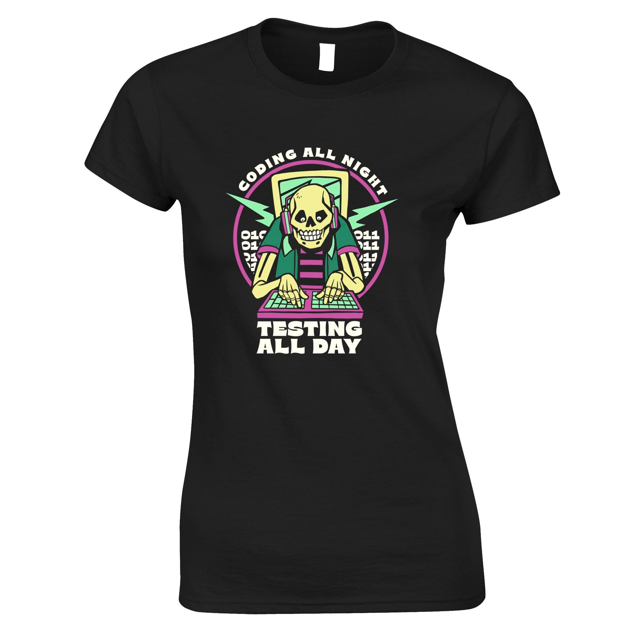 Skeleton Programmer Womens T Shirt