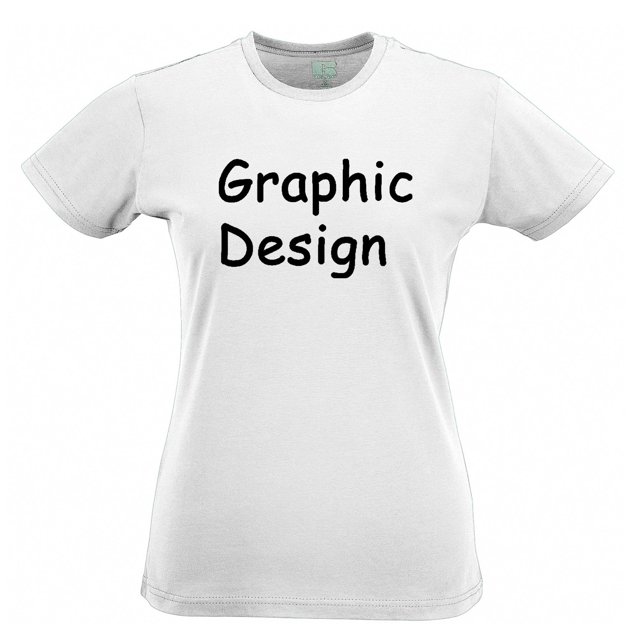 Novelty Designer Womens T Shirt Graphic Design Comic Sans