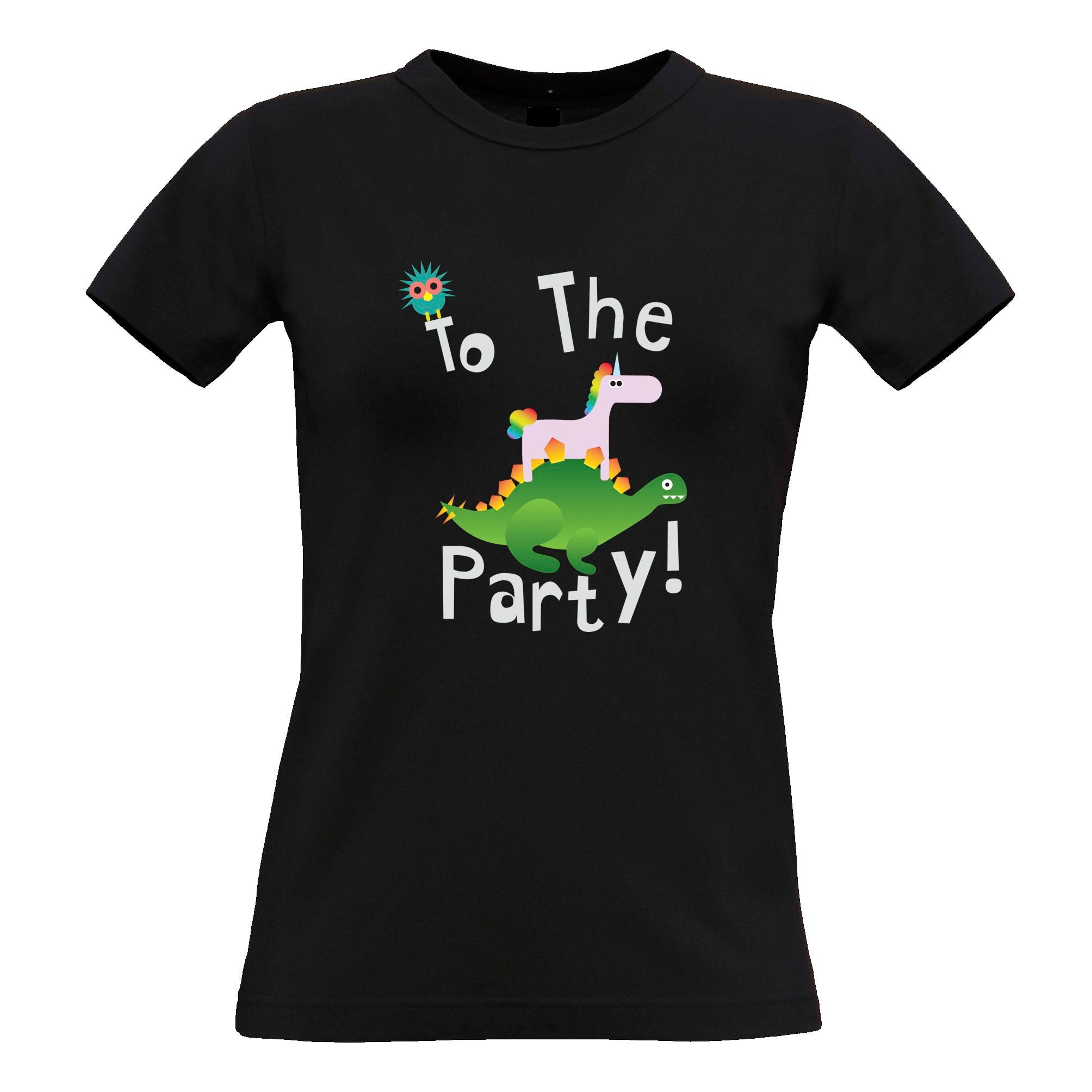 Novelty Birthday Womens T Shirt To The Party Stegosaurus