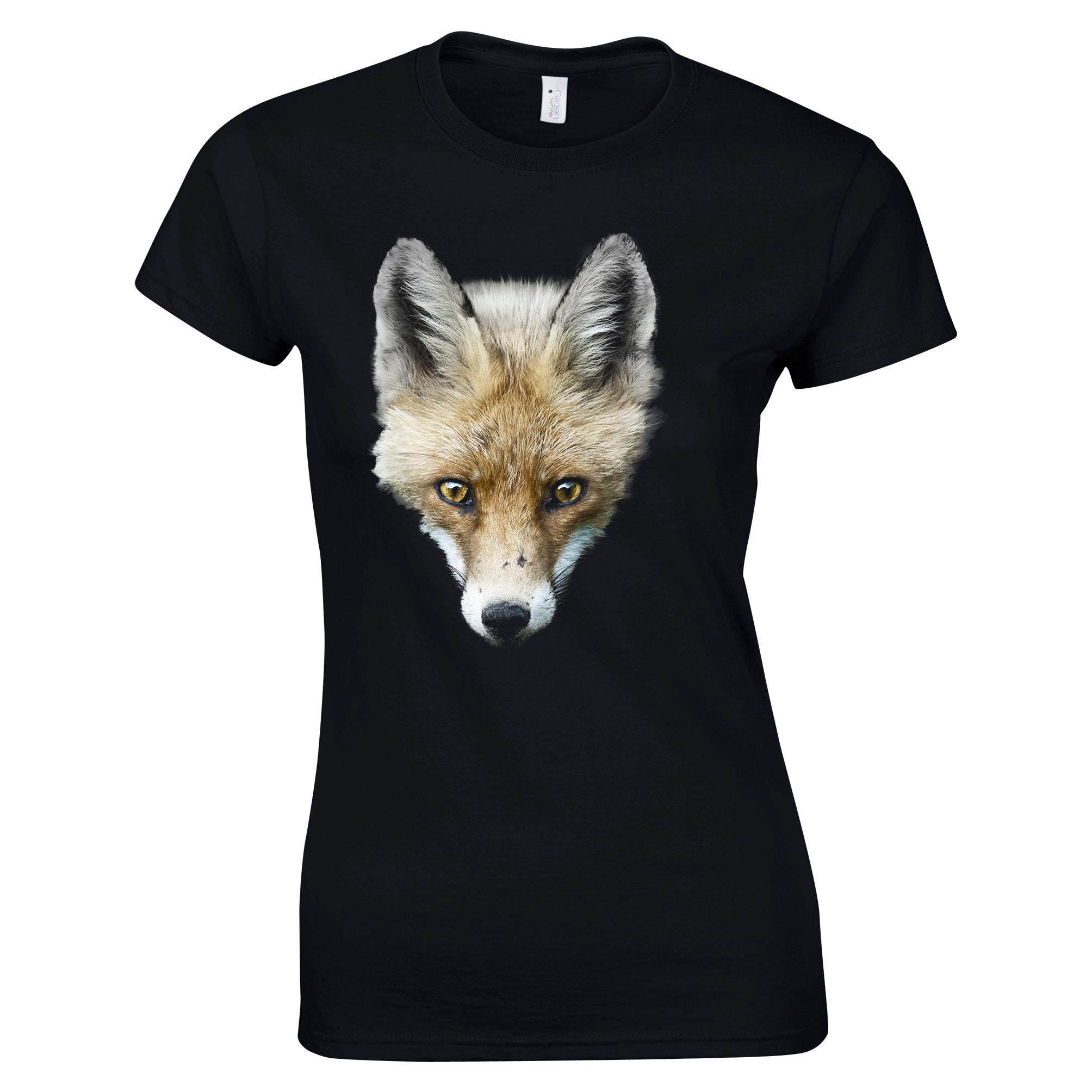 Fox Womens T Shirt Photographic Animal Head Design