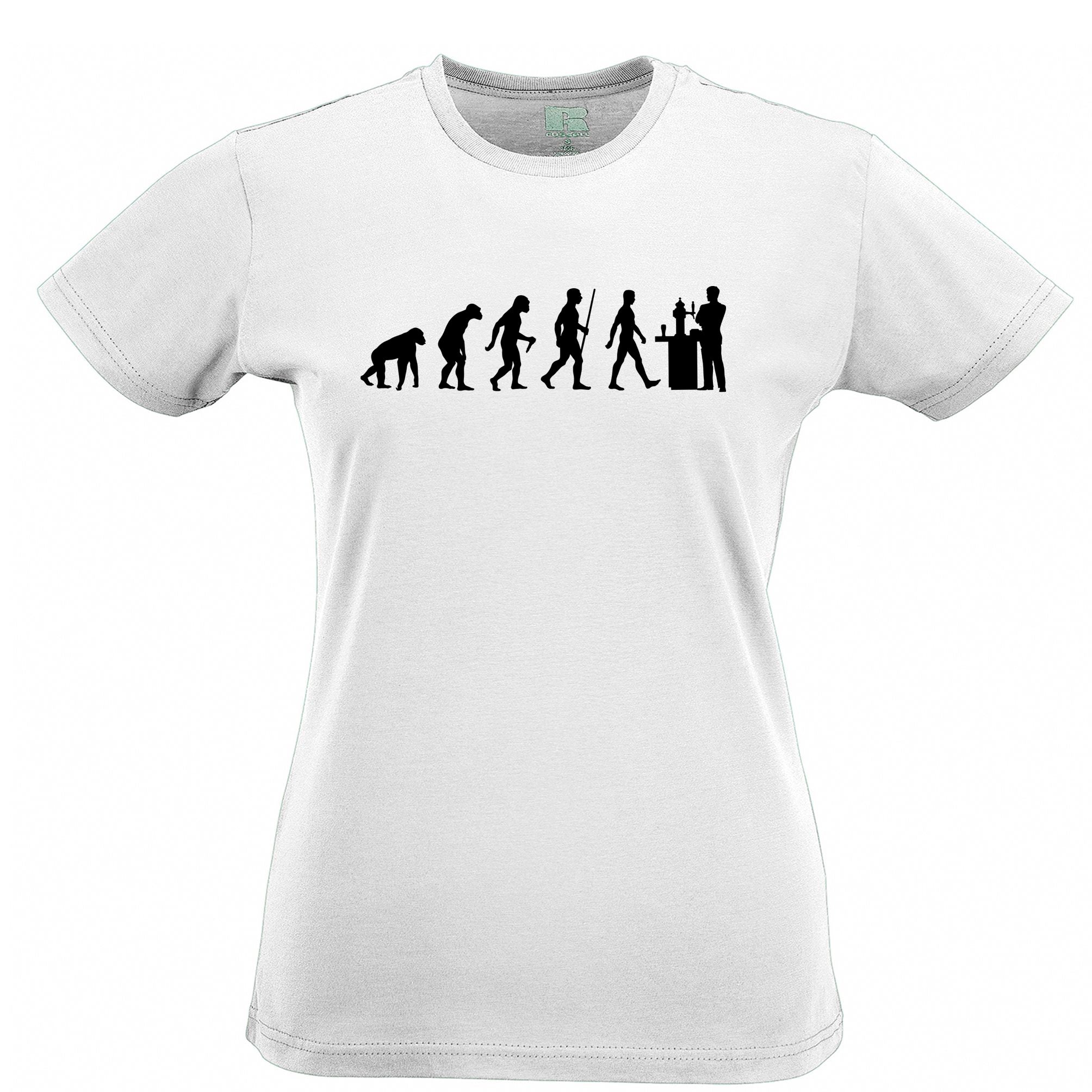 Drinking Womens T Shirt Evolution Of The Pub Bartender