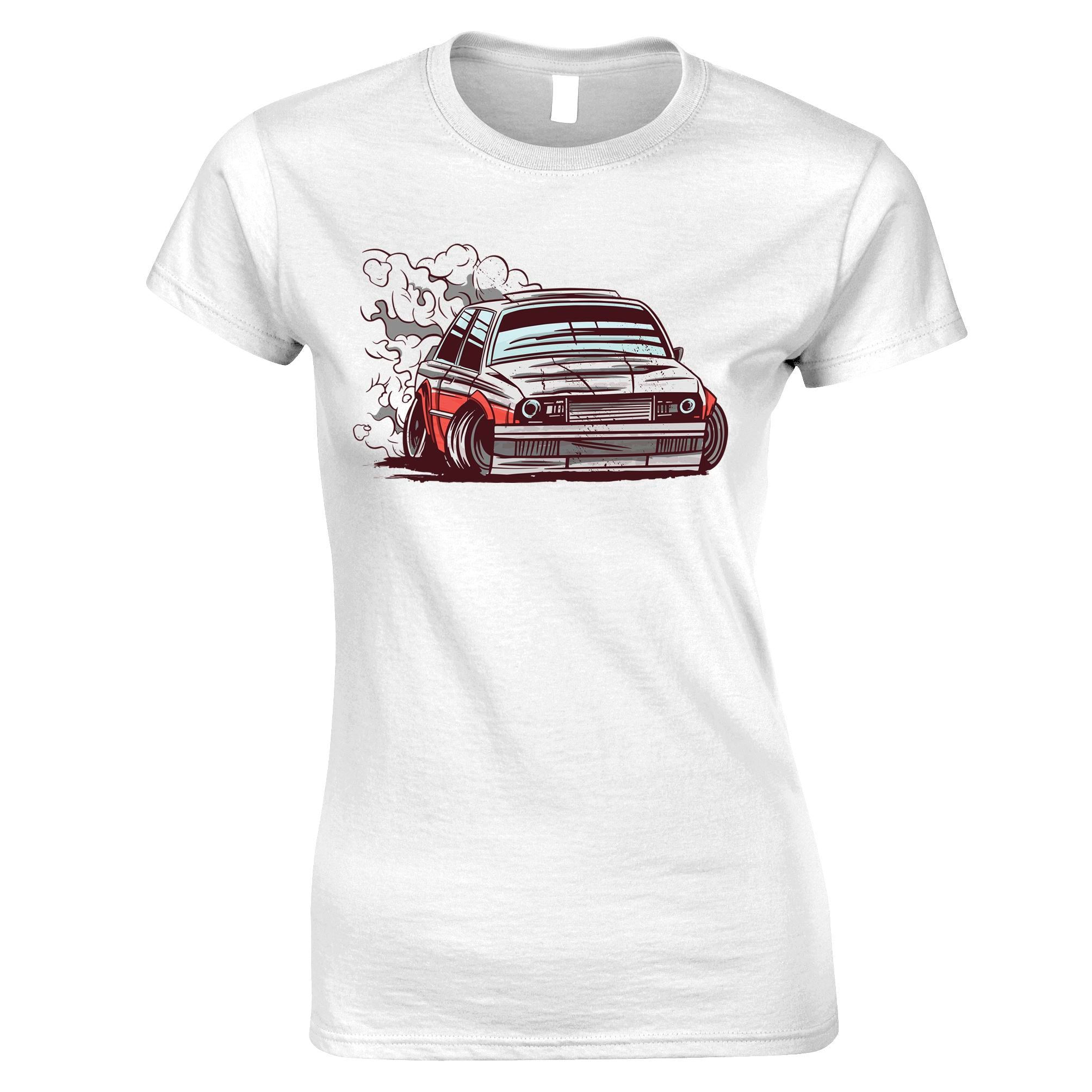 Drifting Car Womens T Shirt