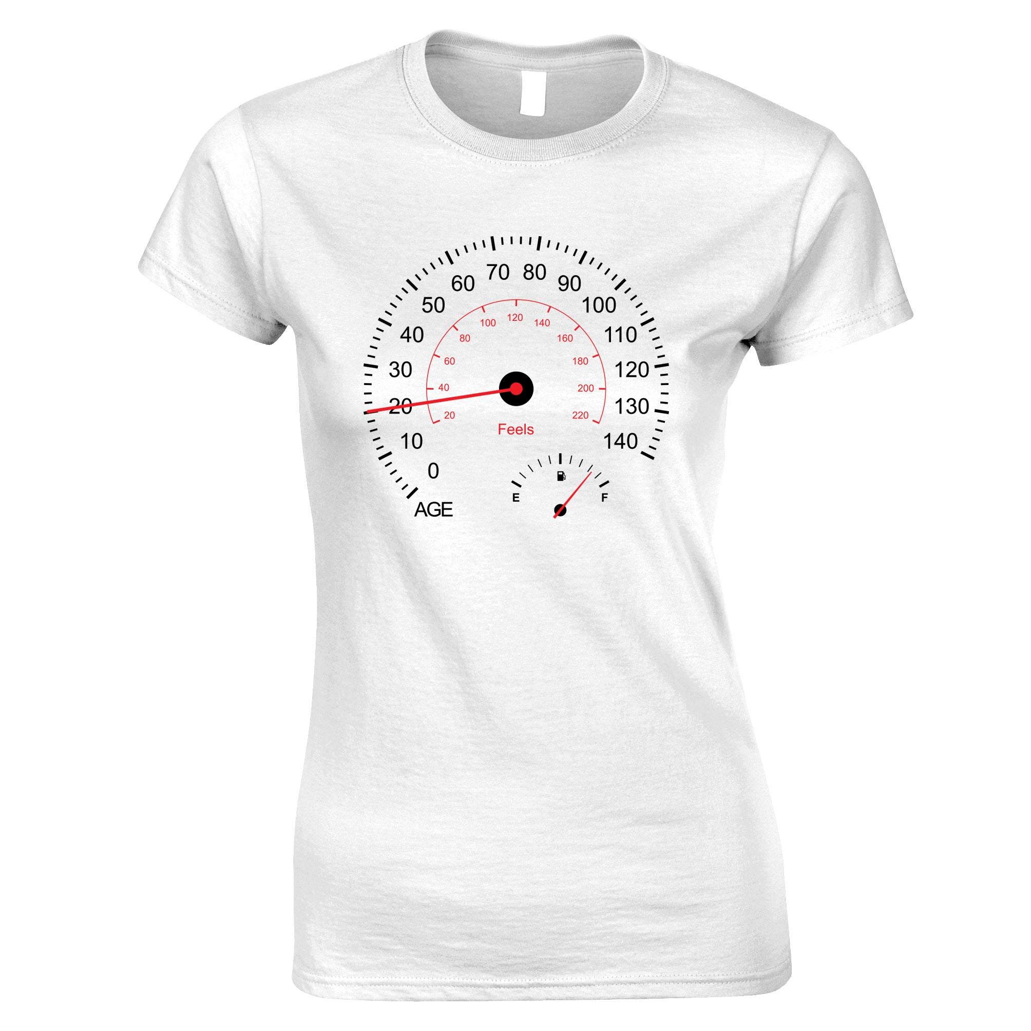 20th Birthday Womens T Shirt Car Speedometer (2003)