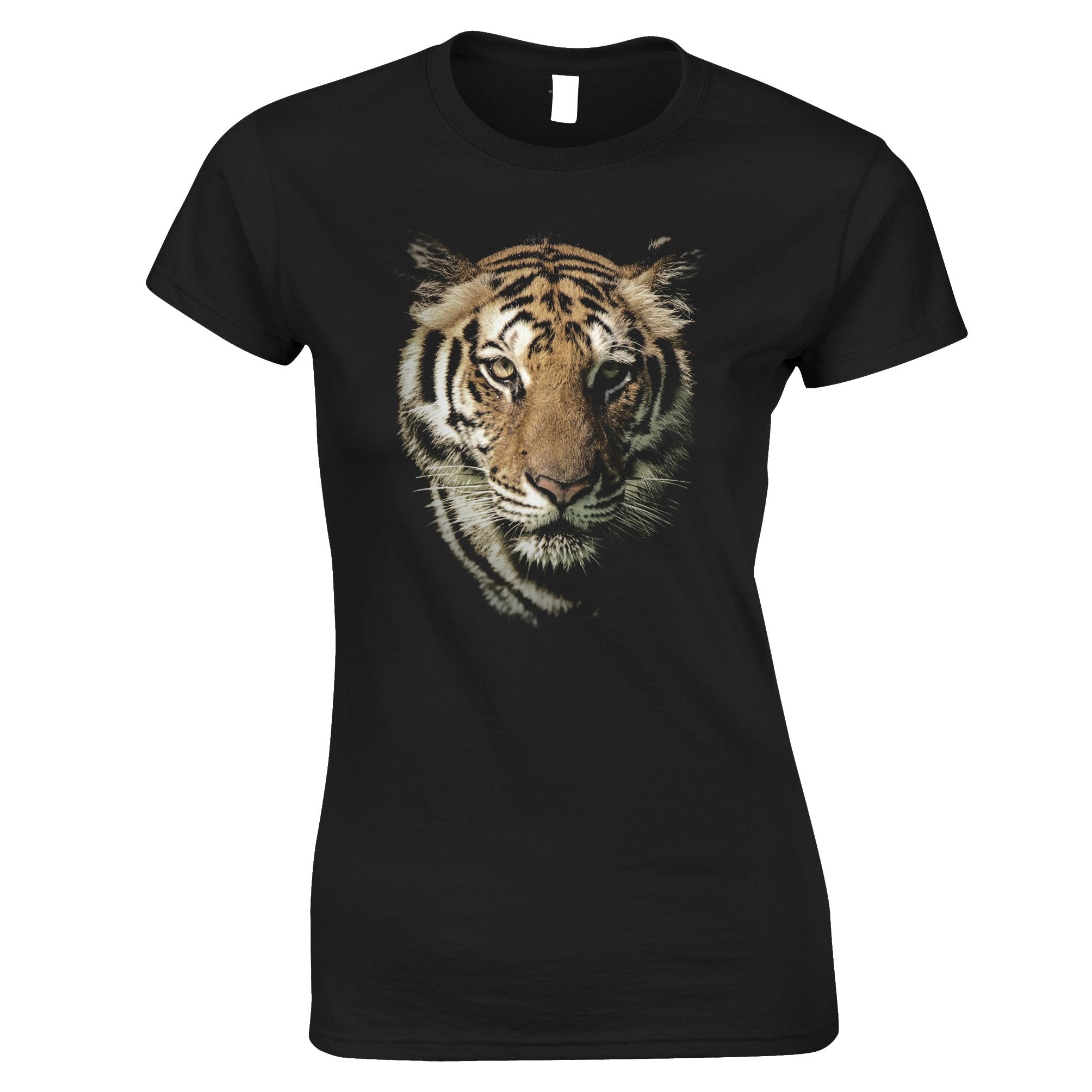 Tiger Face Womens T Shirt Majestic Big Cat Head