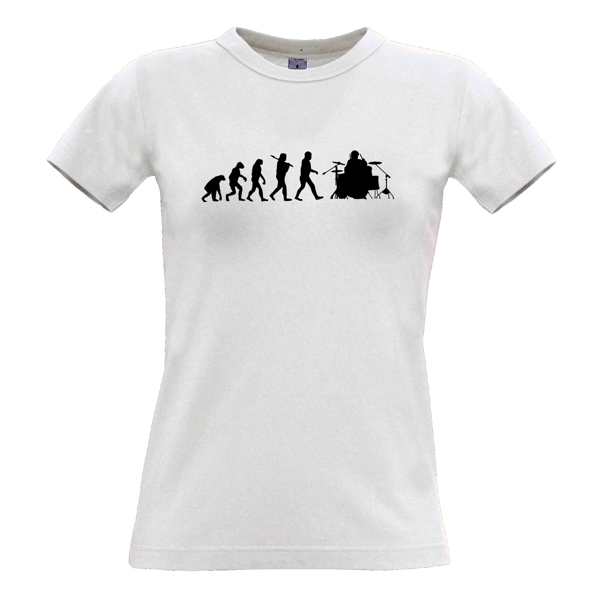 Evolution Of A Drummer Womens T Shirt